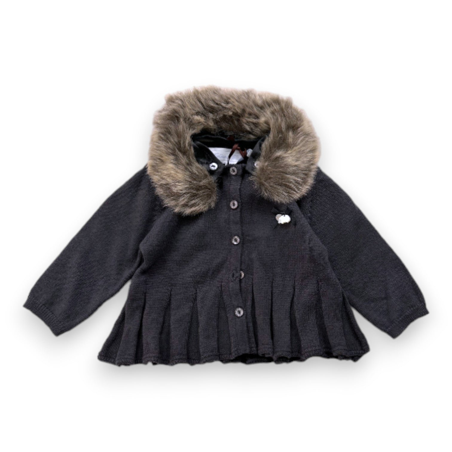 Grey Baby Cardigan - 3 months TARTINE ET CHOCOLAT - seconde-main Grey