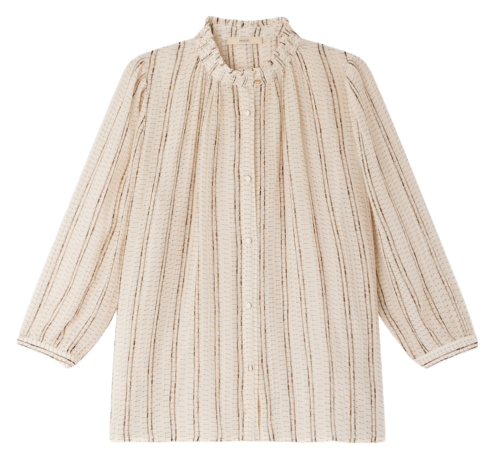 Blouse imprimé et volantée SESSUN Beige