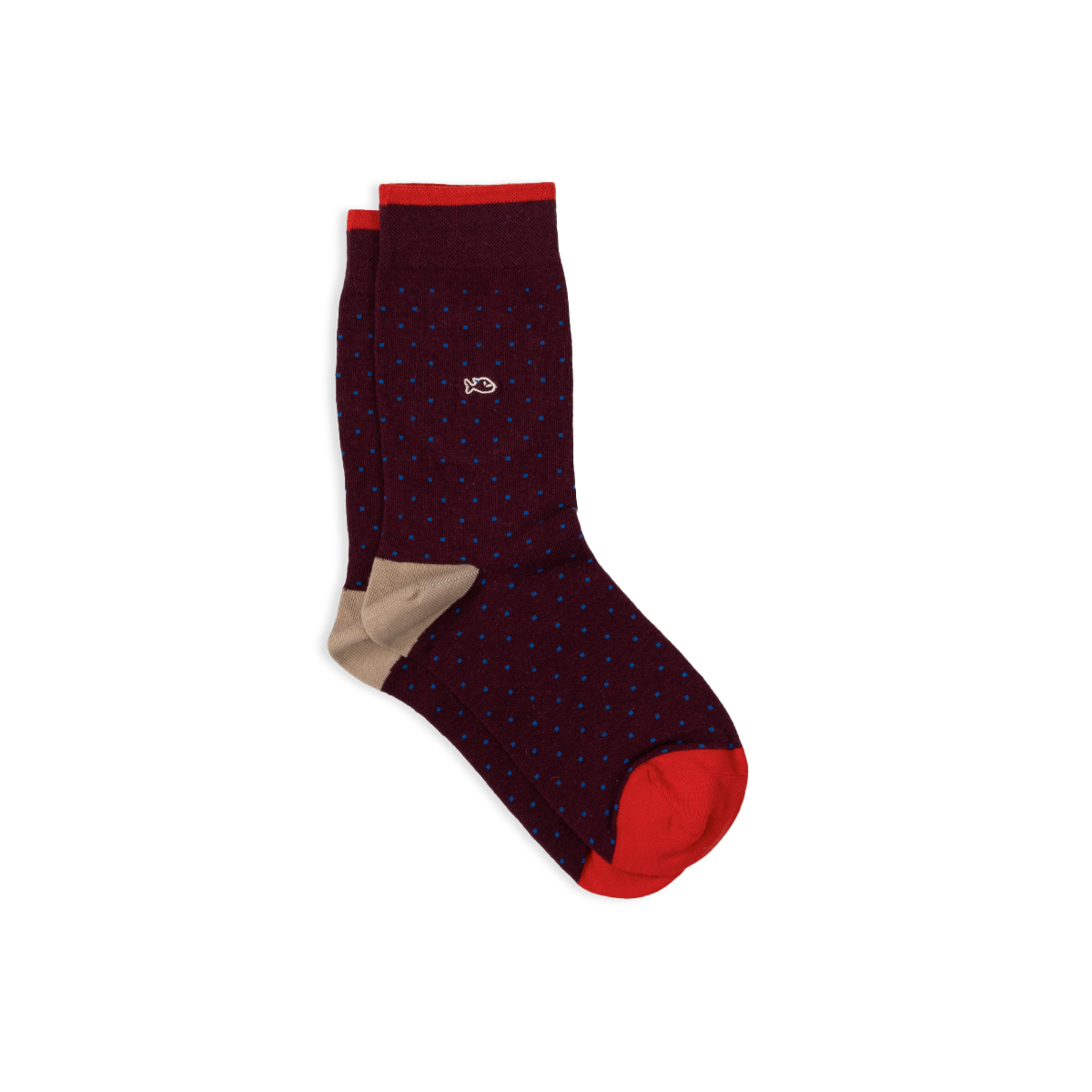 Combed cotton socks with polka dots BILLYBELT