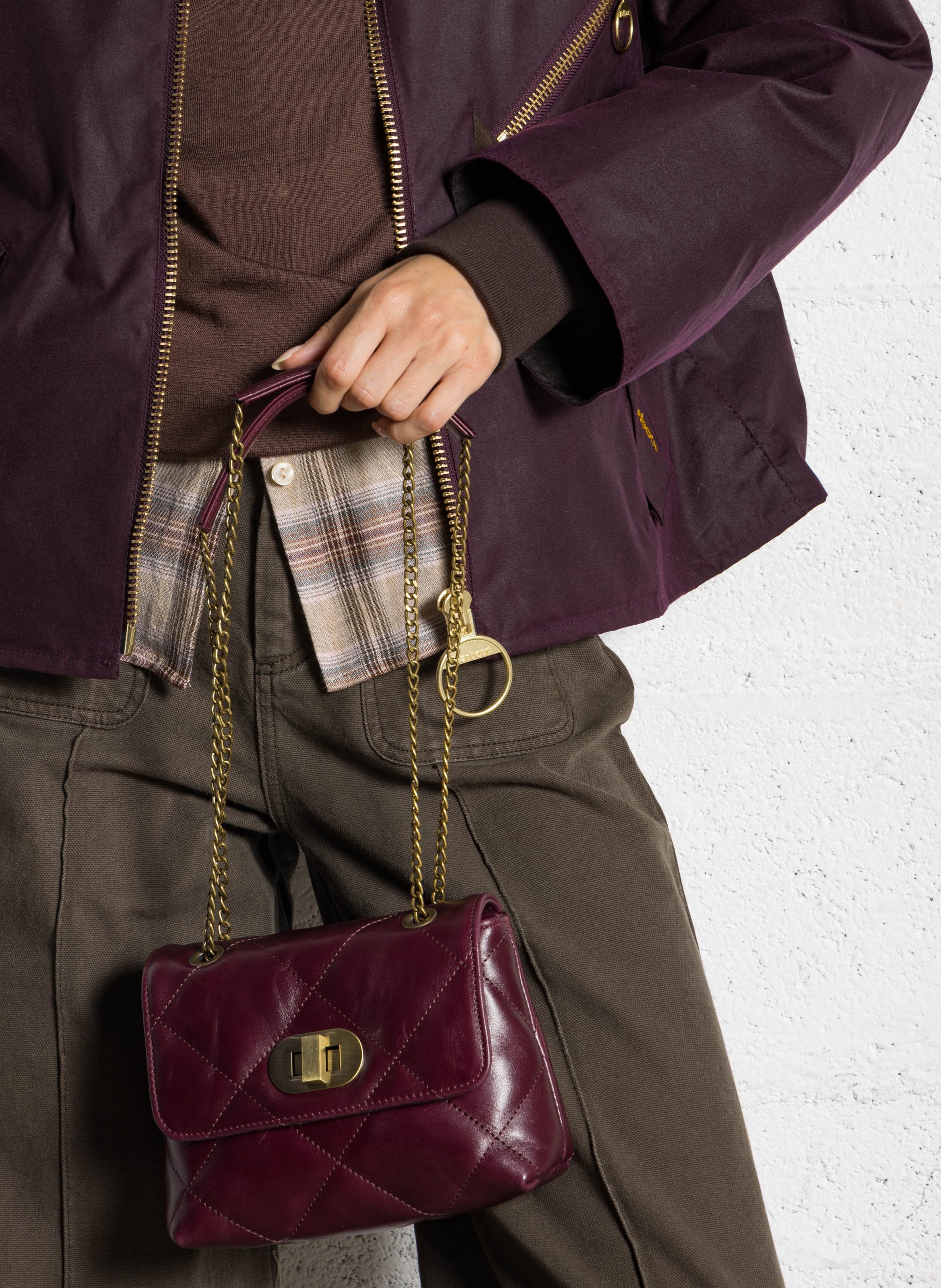 Sac bandoulière en cuir MAISON 123 Rouge