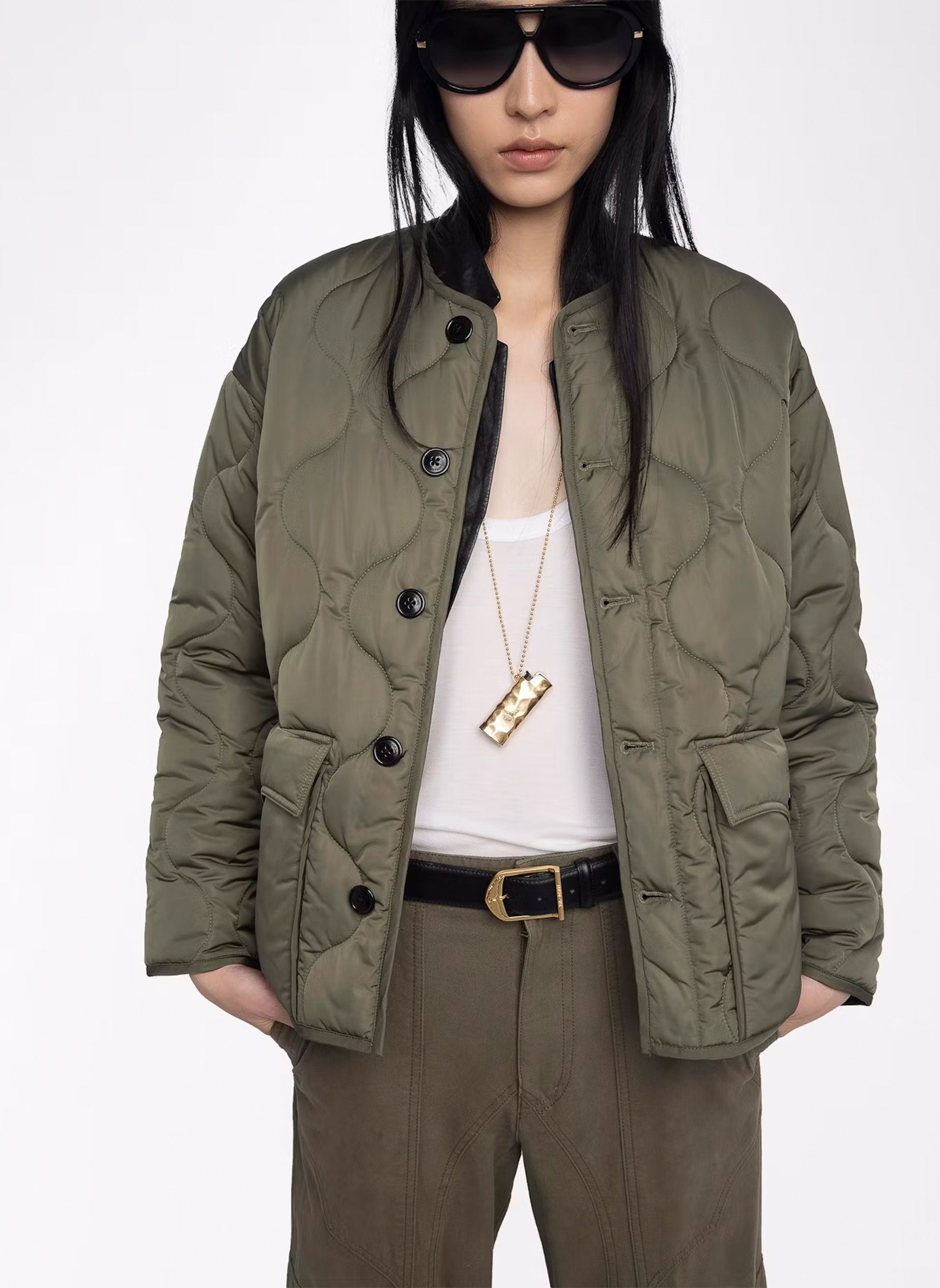 Parka trapuntata colletto rotondo ZADIG&VOLTAIRE Verde