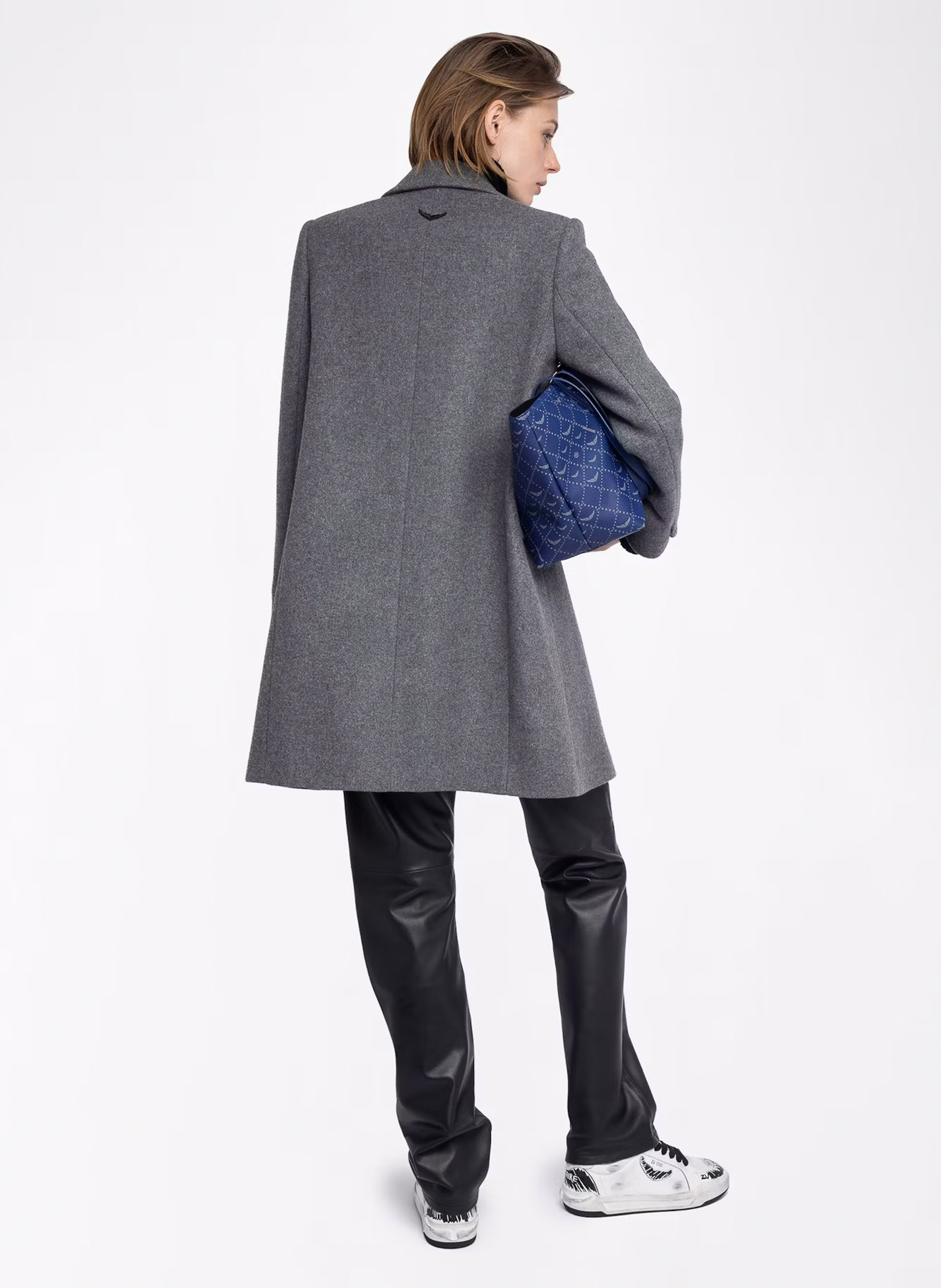 Manteau mi-long uni en laine mélangée ZADIG&VOLTAIRE Gris