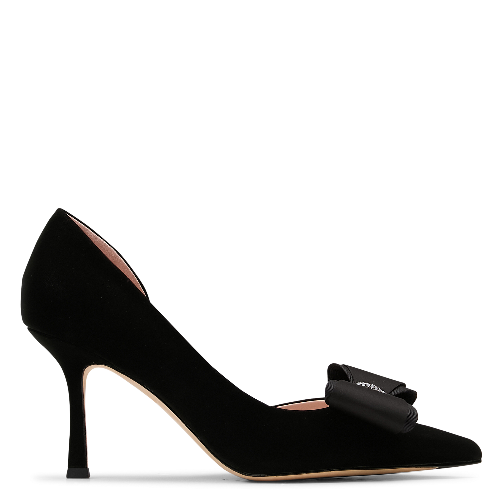 Heeled leather pumps with satin finish MI/MAI Black