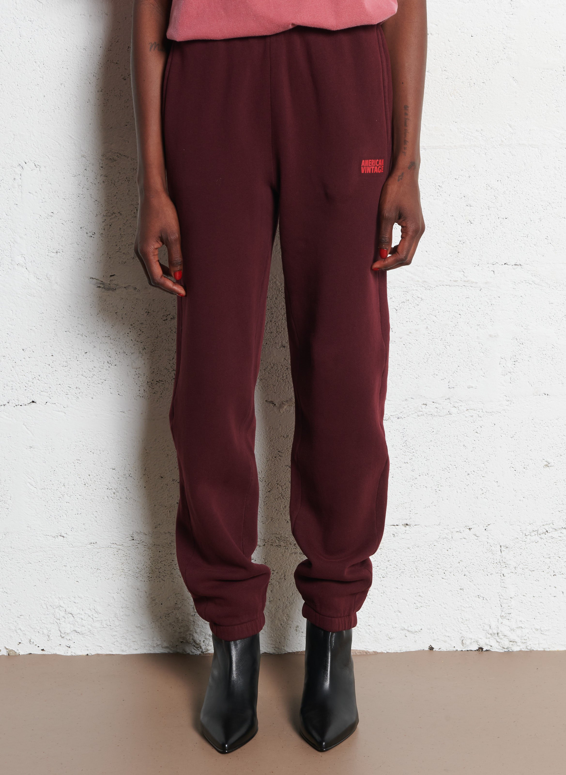 Jogging taille haute en coton mélangé AMERICAN VINTAGE