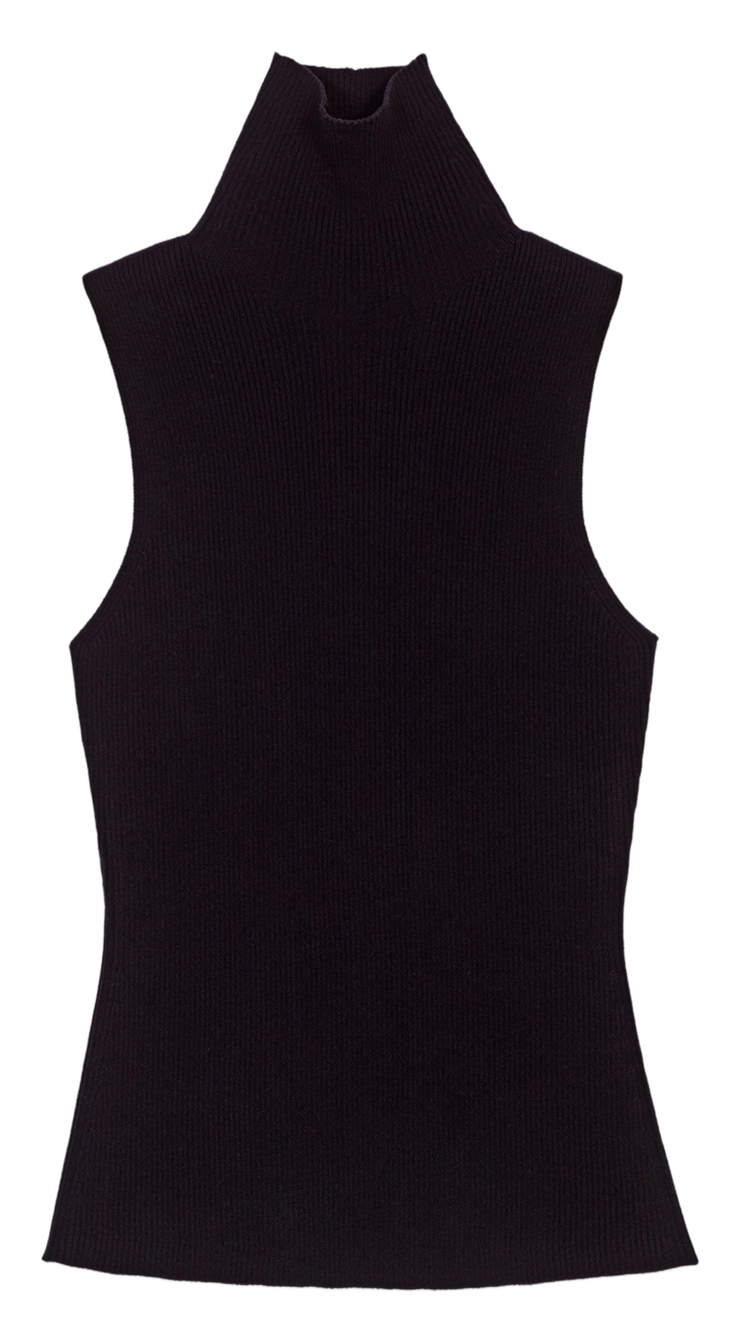 Top col roulé en laine mélangée MAJE Noir