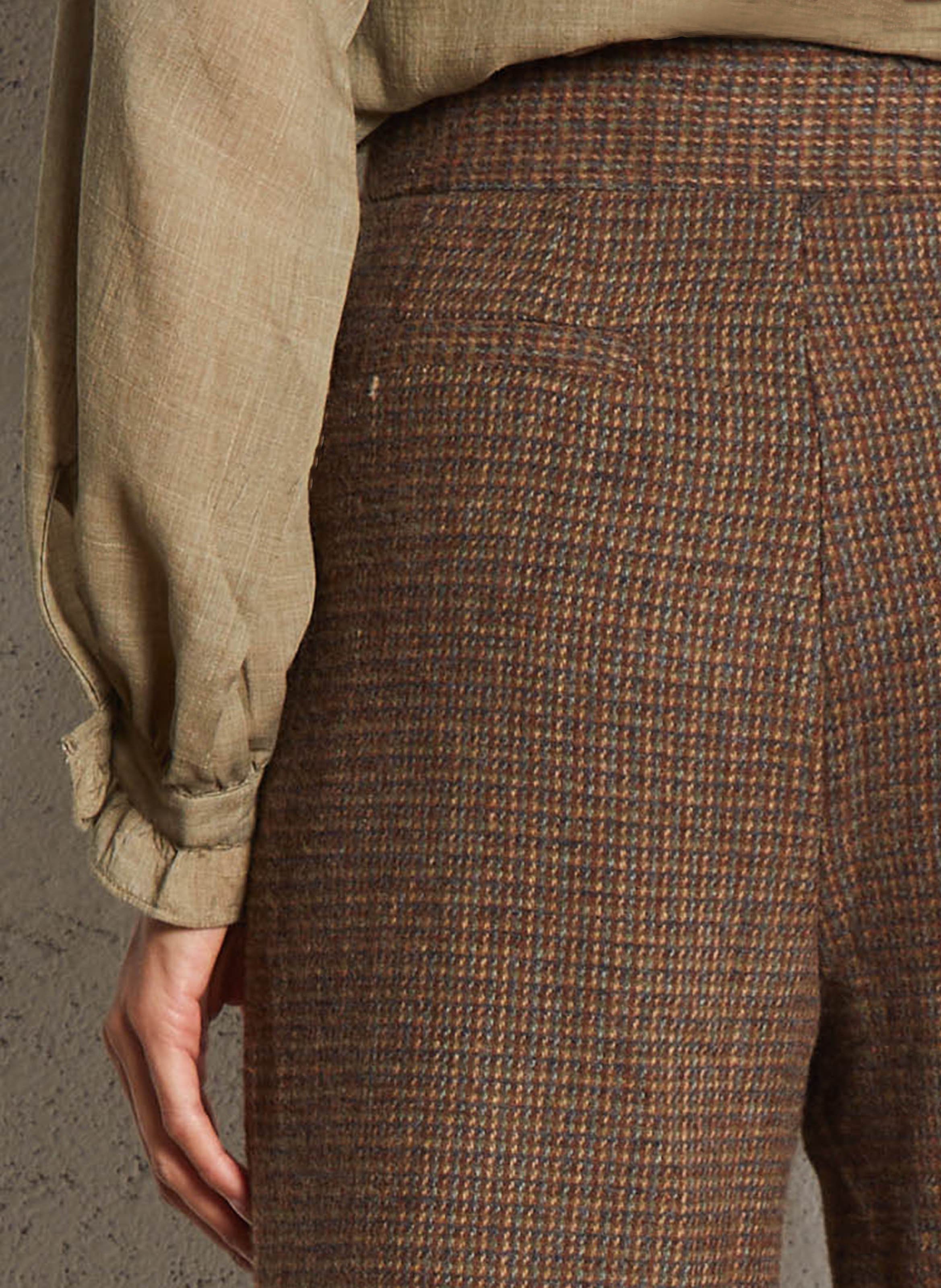 Pantalon large imprimé SEE U SOON Marron