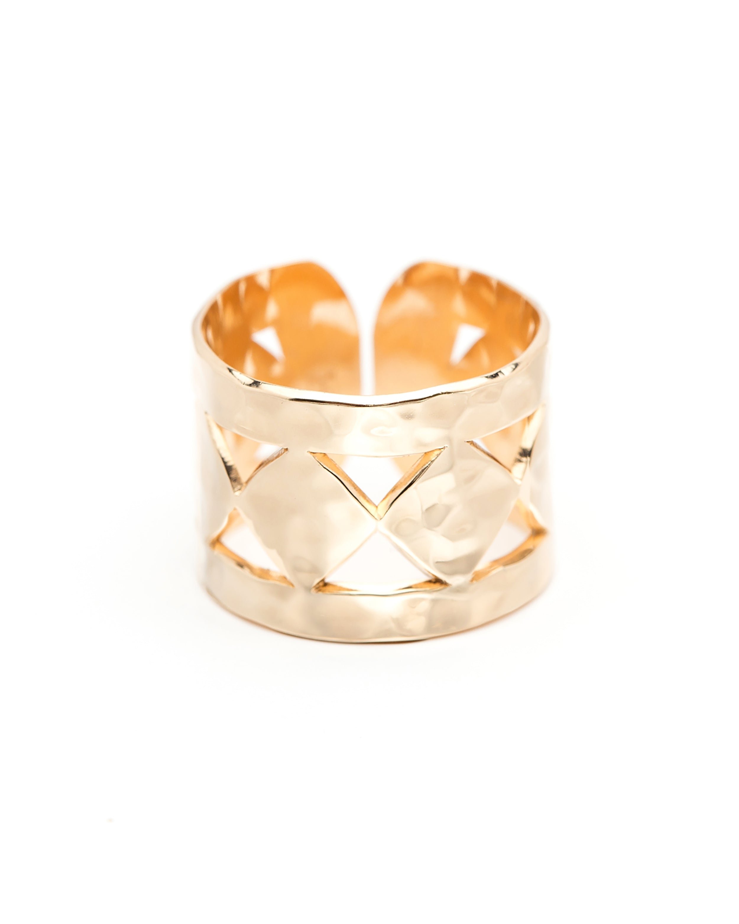 Hammered silver-plated ring MONSIEUR SIMONE