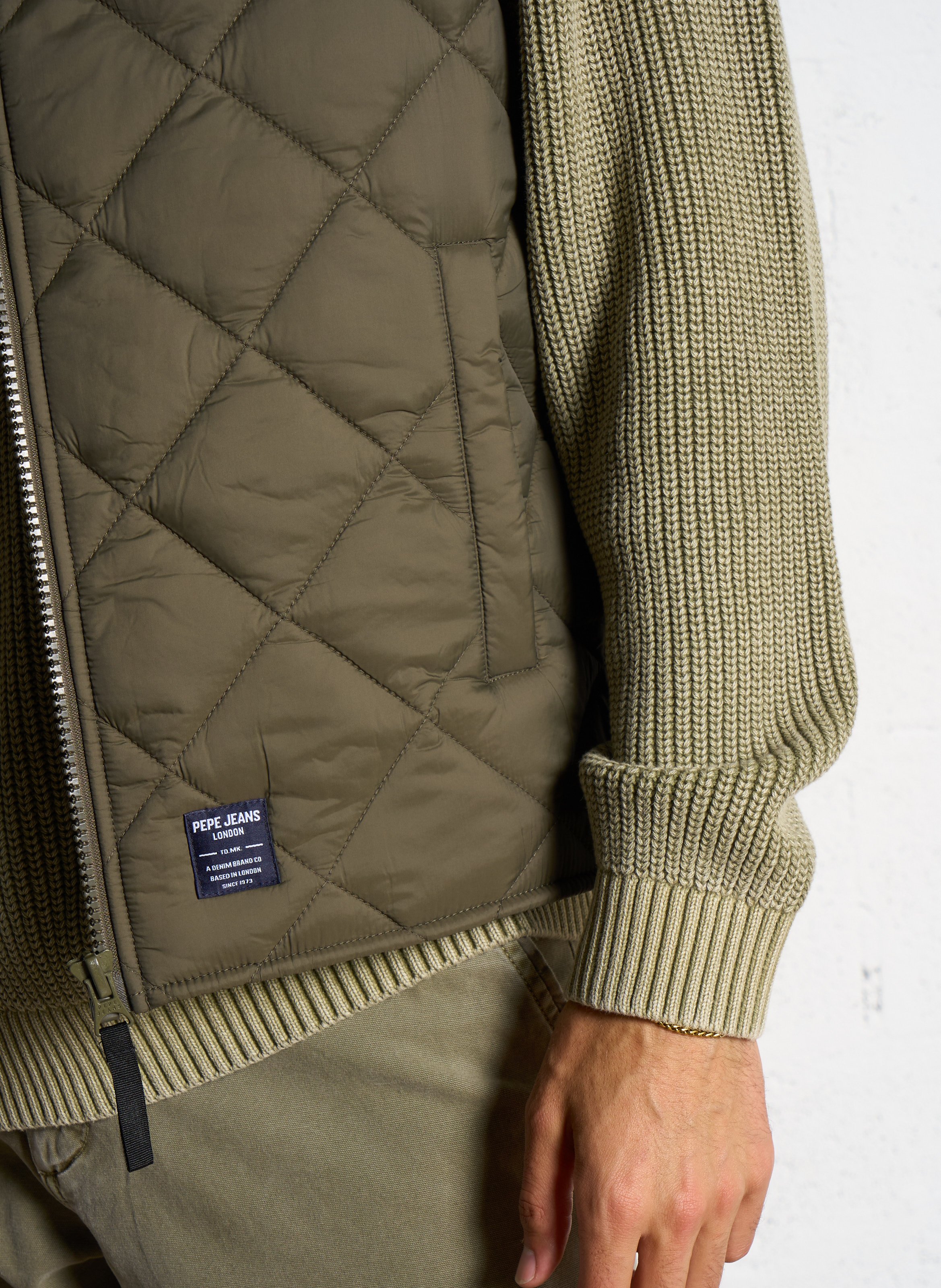 Veste matelassée col rond  PEPE JEANS Vert