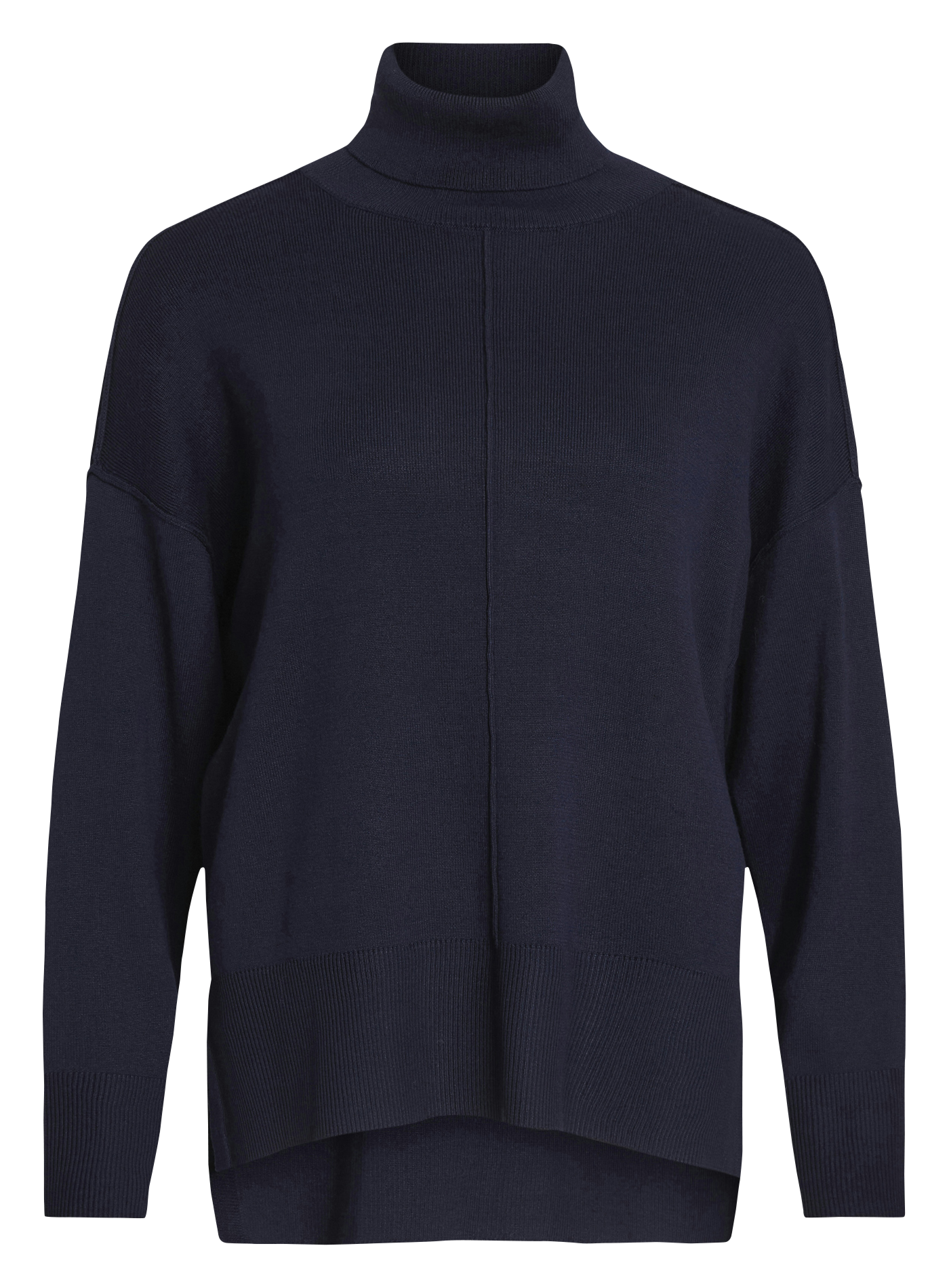 Pull col roulé ample uni VILA Bleu