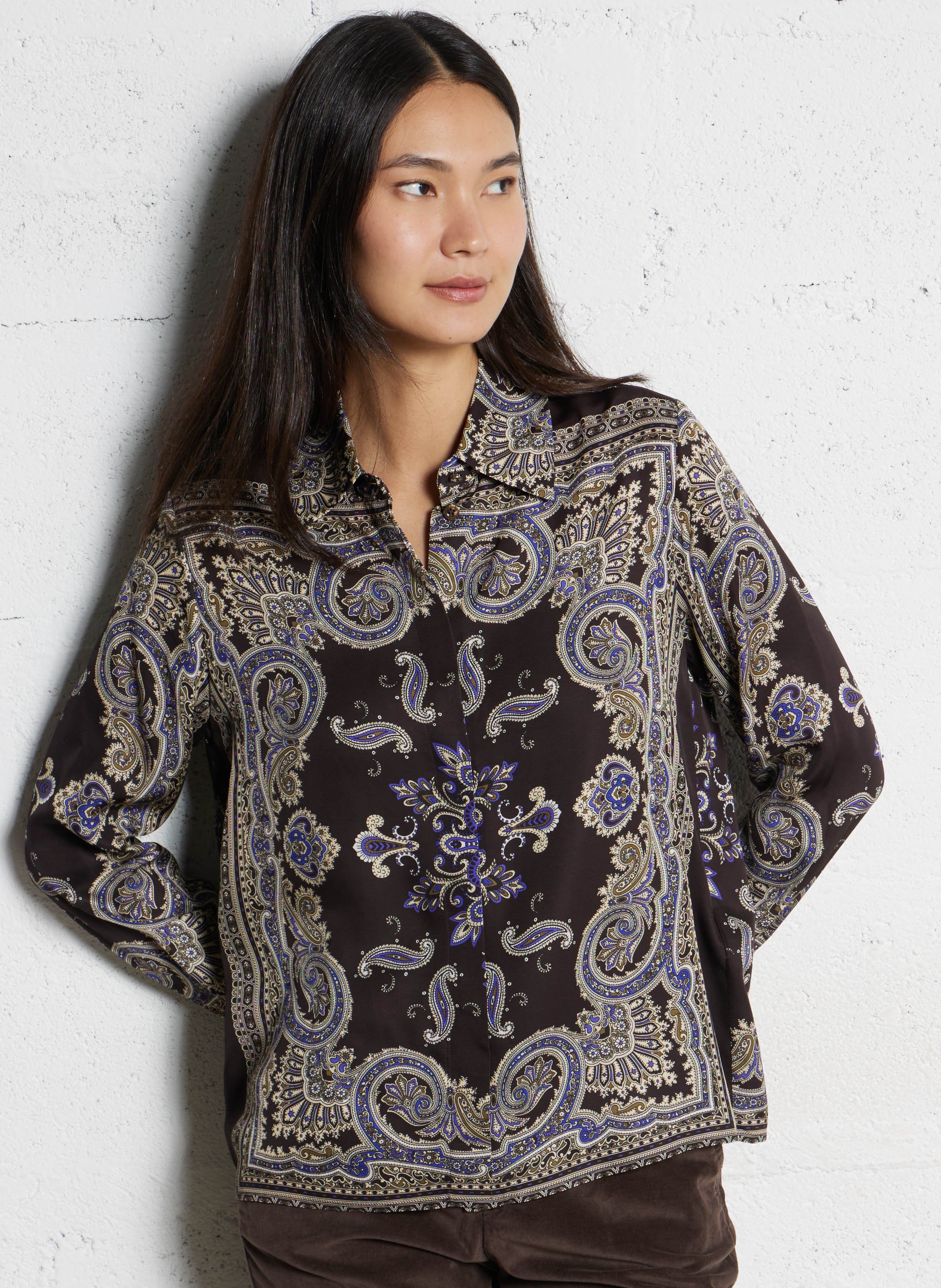 Gerade fließendes Hemd mit Muster LIU JO Mehrfarbig