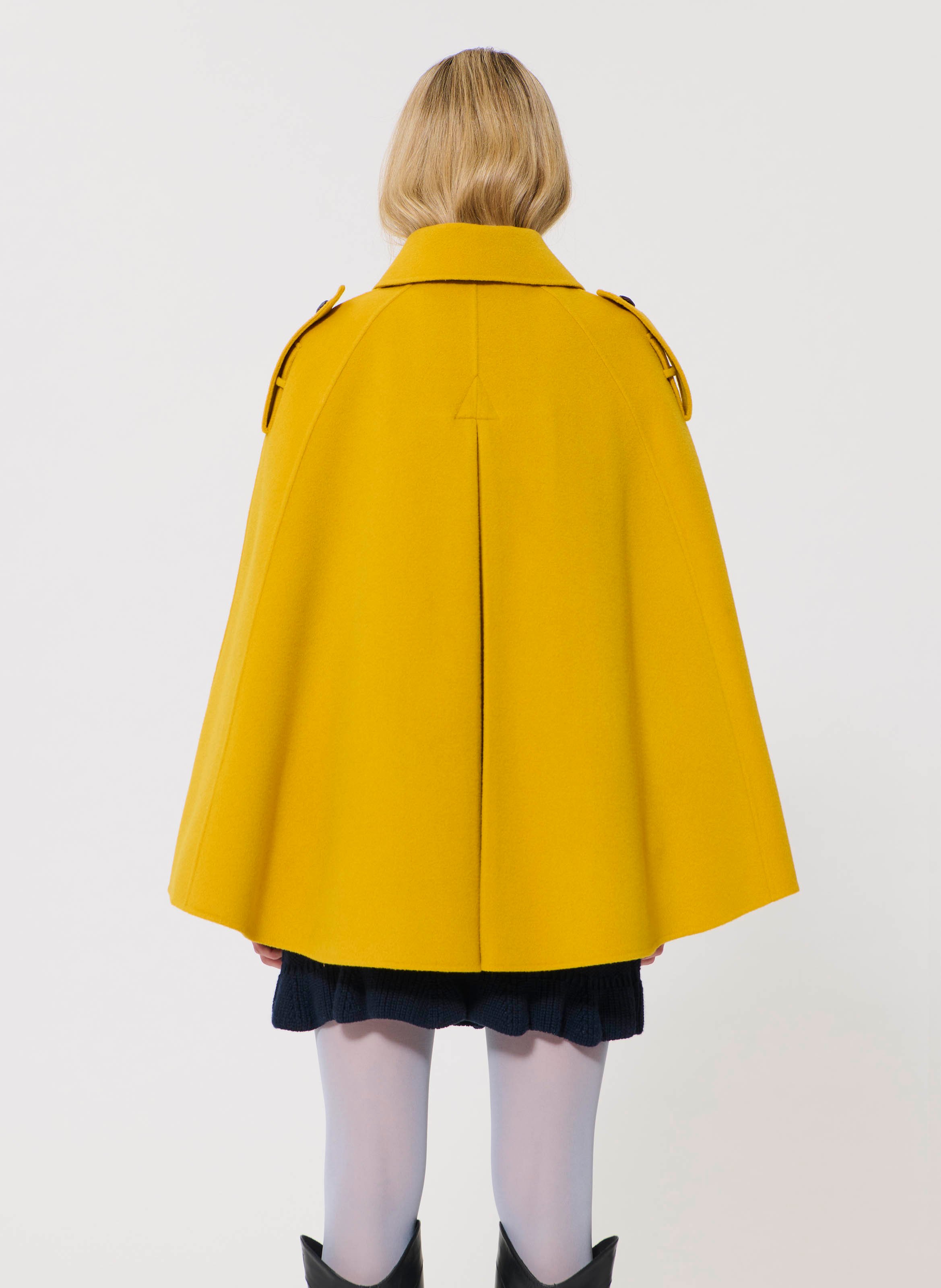 Classic-collar wool-mix coat TARA JARMON Yellow