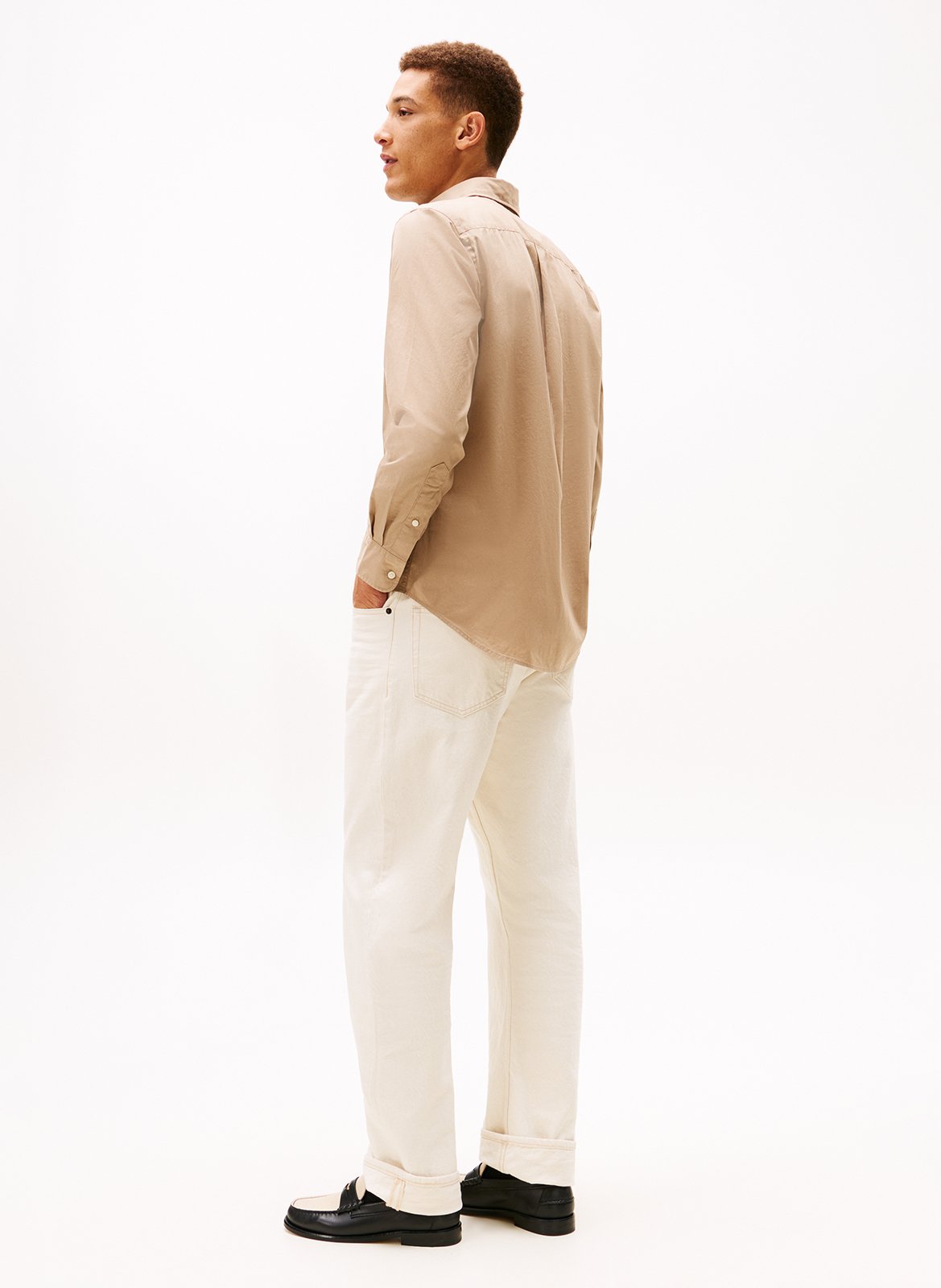 Baumwollhemd mit klassischem Kragen TOMMY HILFIGER Beige