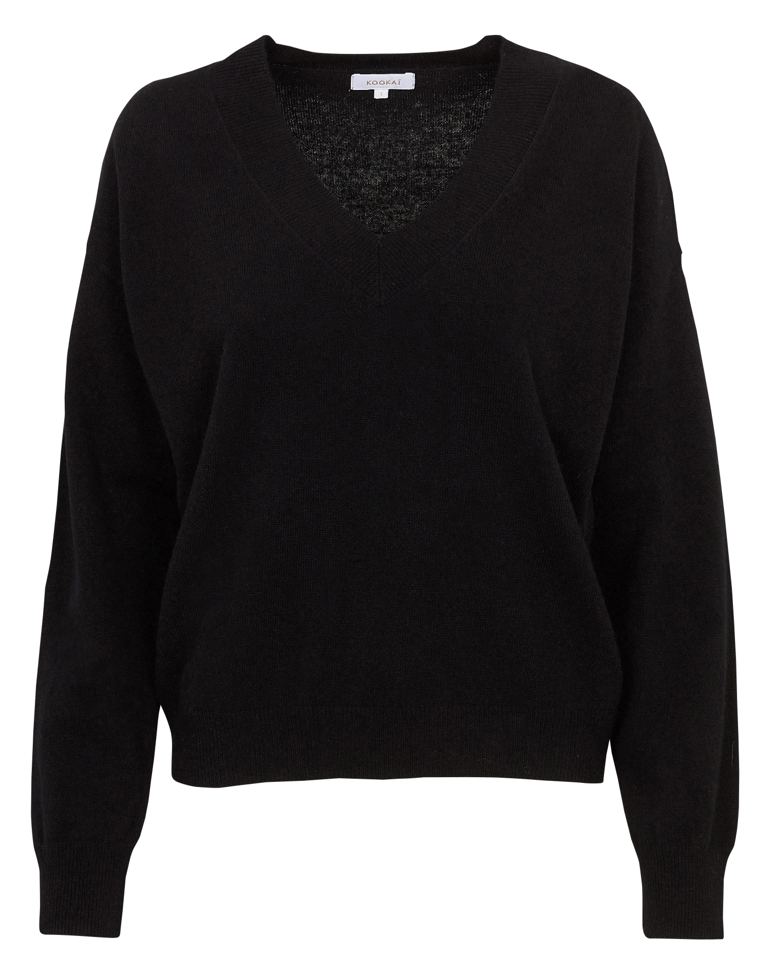 Weiter Pullover aus Wolle und Kaschmir mit V-Ausschnitt KOOKAI Schwarz