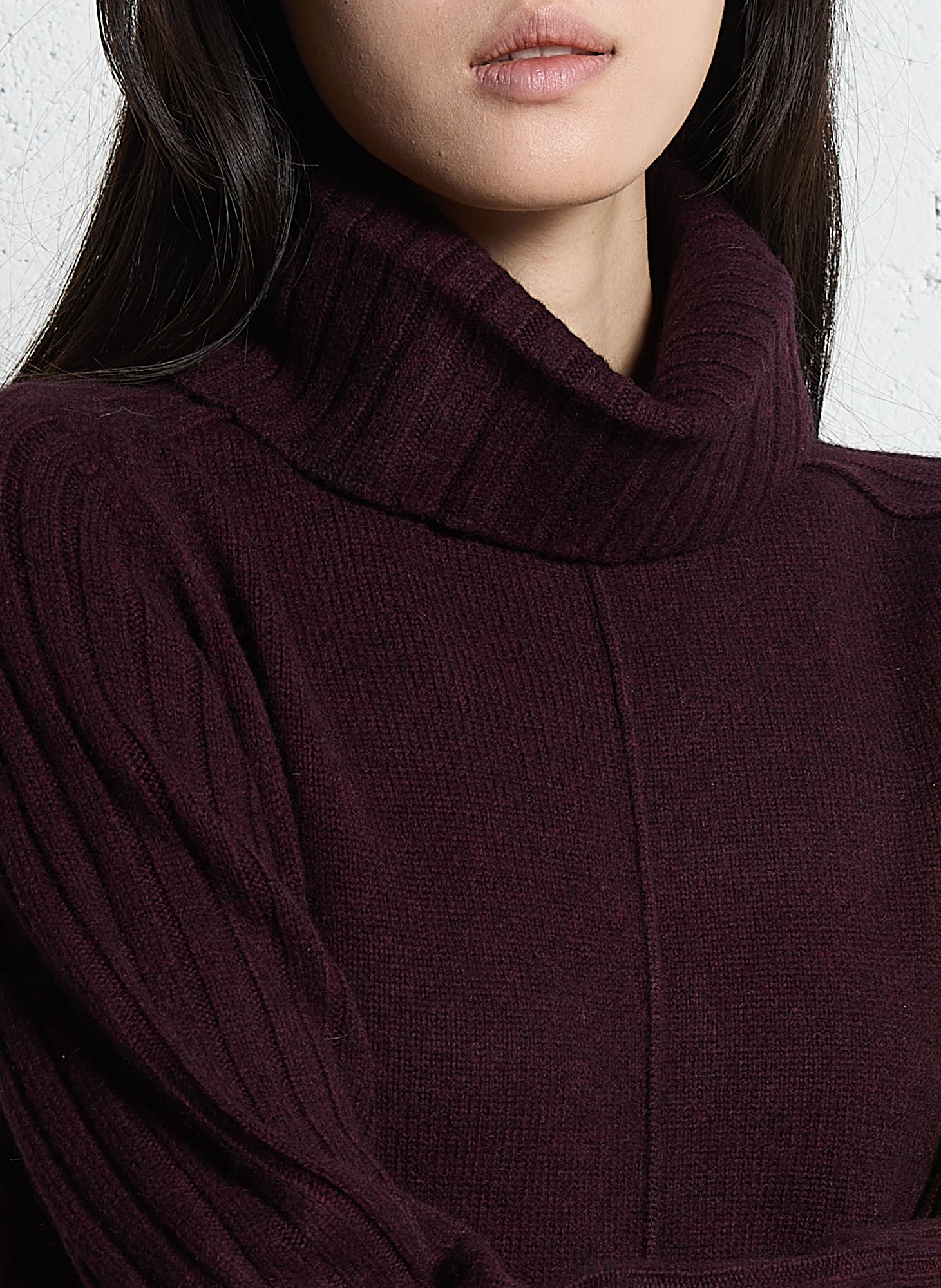 Short wool turtleneck dress MAISON 123 Purple