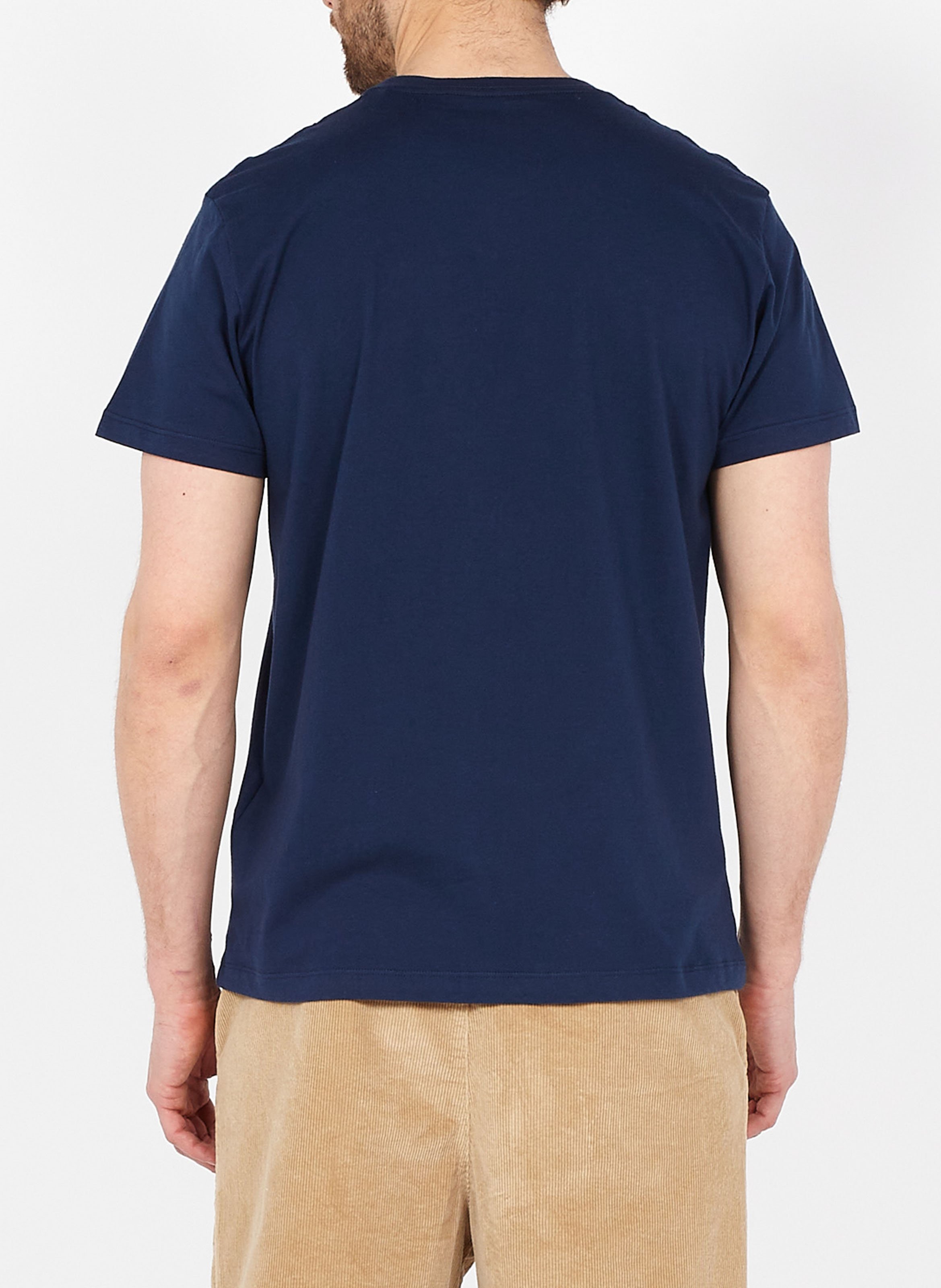 Round-neck cotton T-shirt with screen print PEPE JEANS Blue