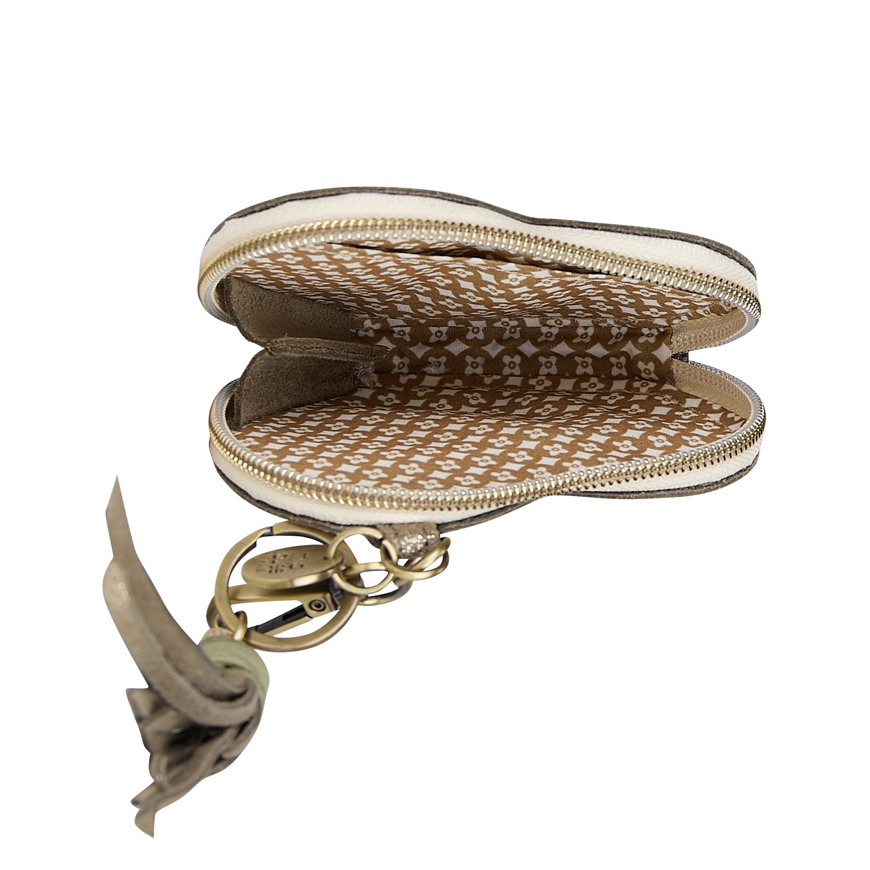 Portemonnee in de vorm van een hart van leer MILA LOUISE Groen