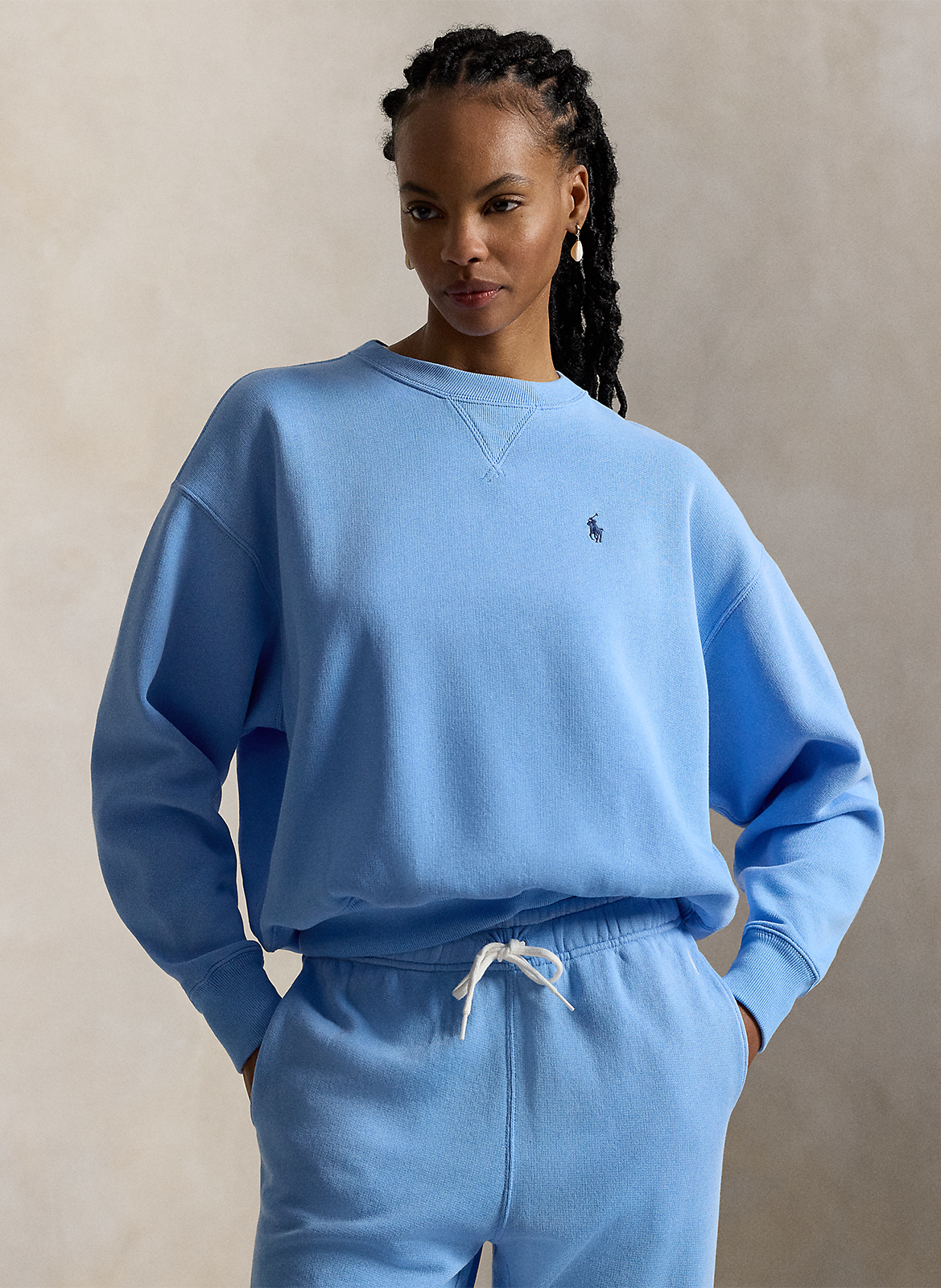 Rechte sweatshirt met logo van gemengd katoen POLO RALPH LAUREN Blauw