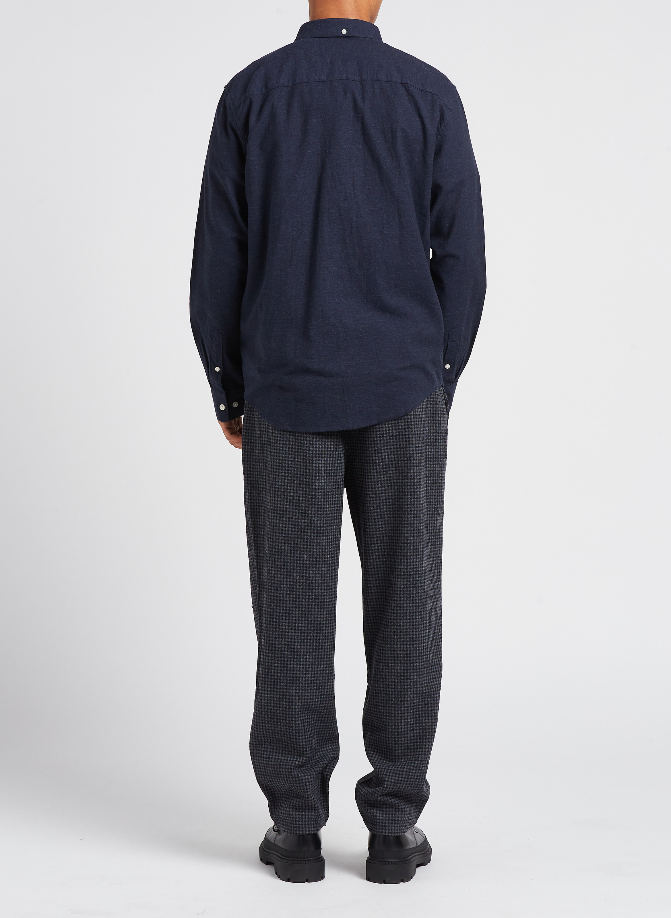 Pantalon chino 7/8 ème en laine mélangée imprimé MINIMUM Argent