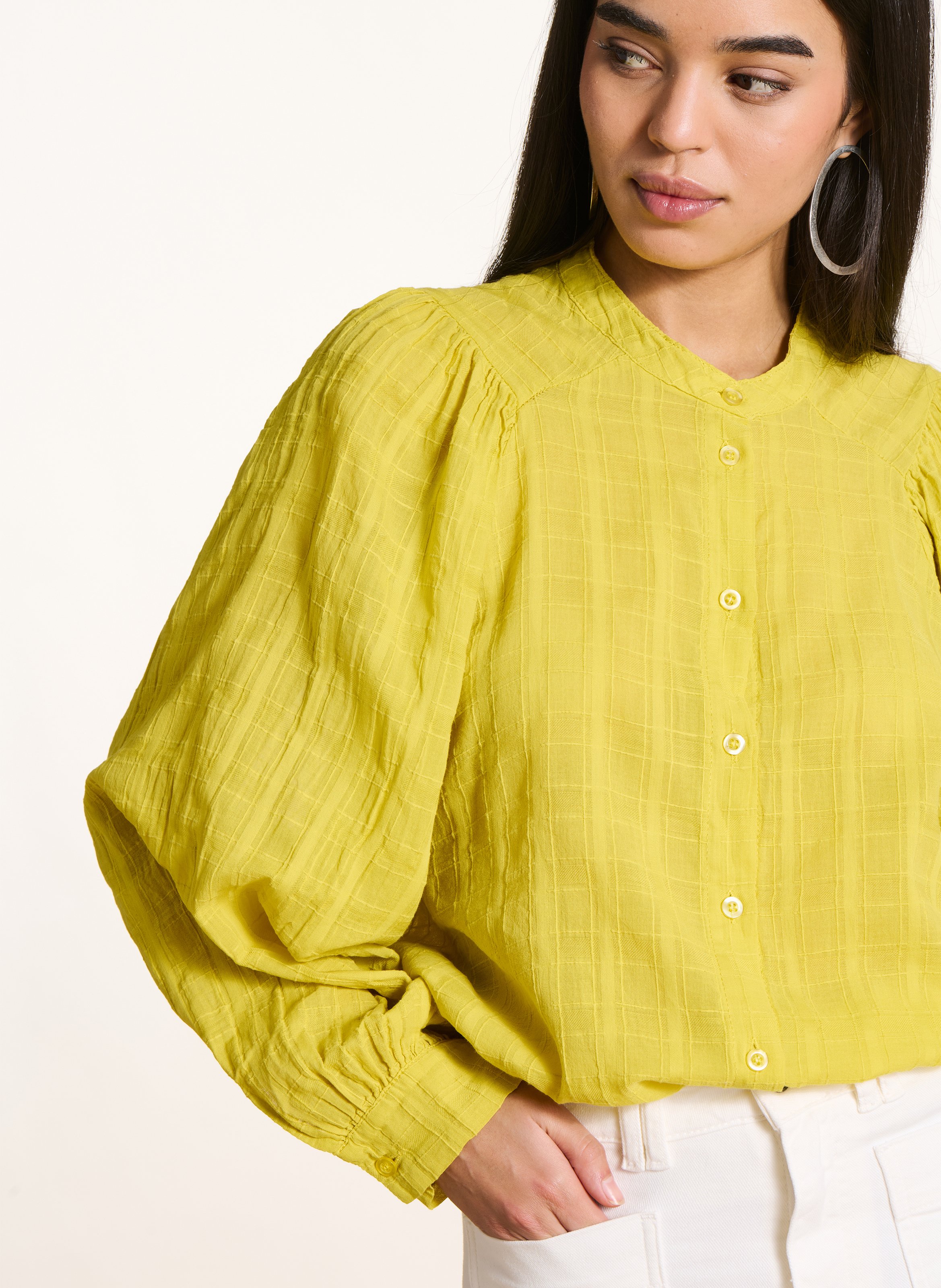 Chemise oversize en coton LA FEE MARABOUTEE Vert