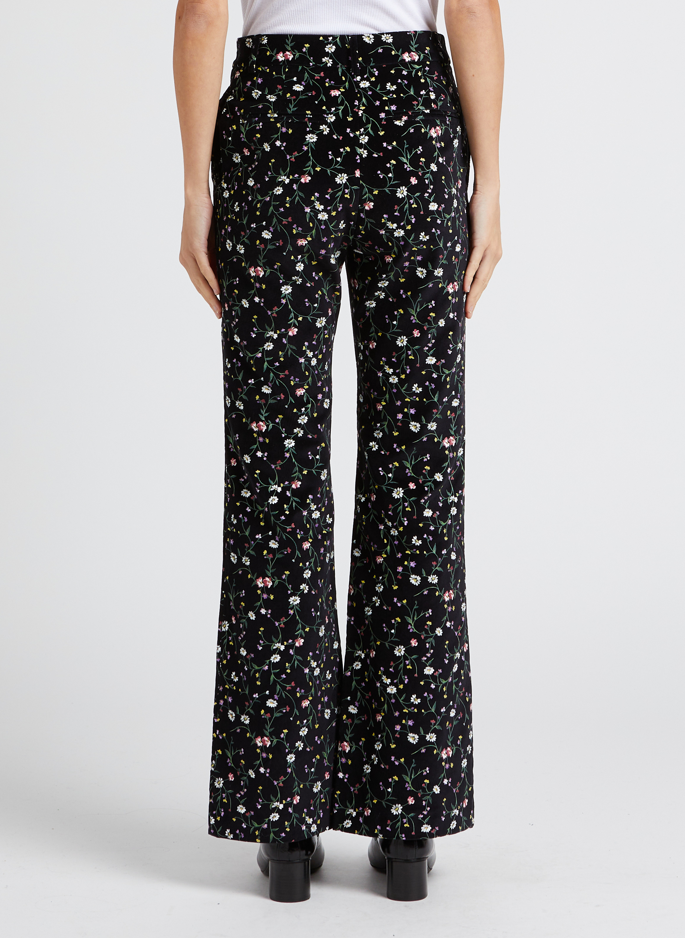 High-rise straight-leg cotton pants PAUL AND JOE Black