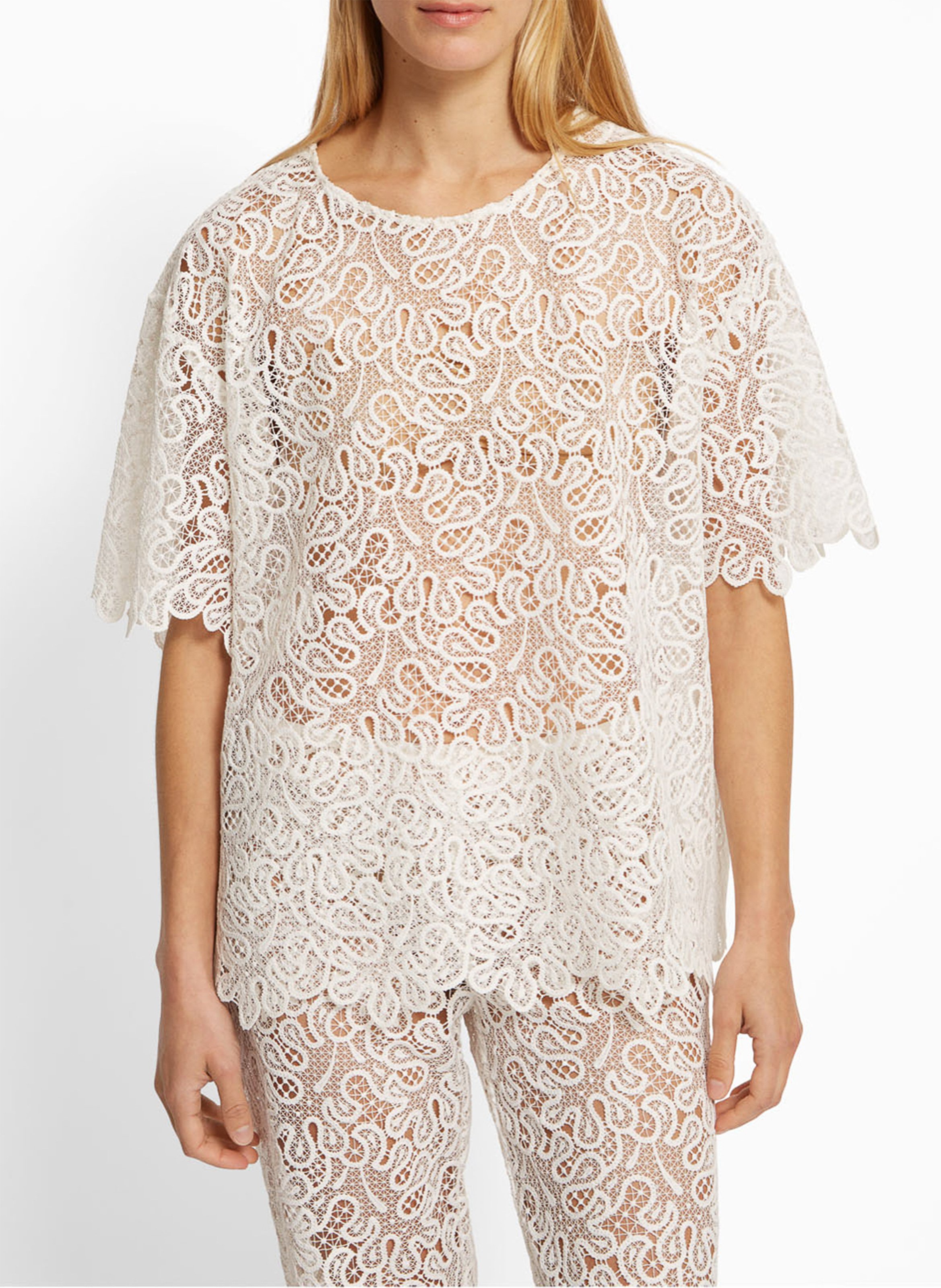 Loose lace top ROSEANNA White