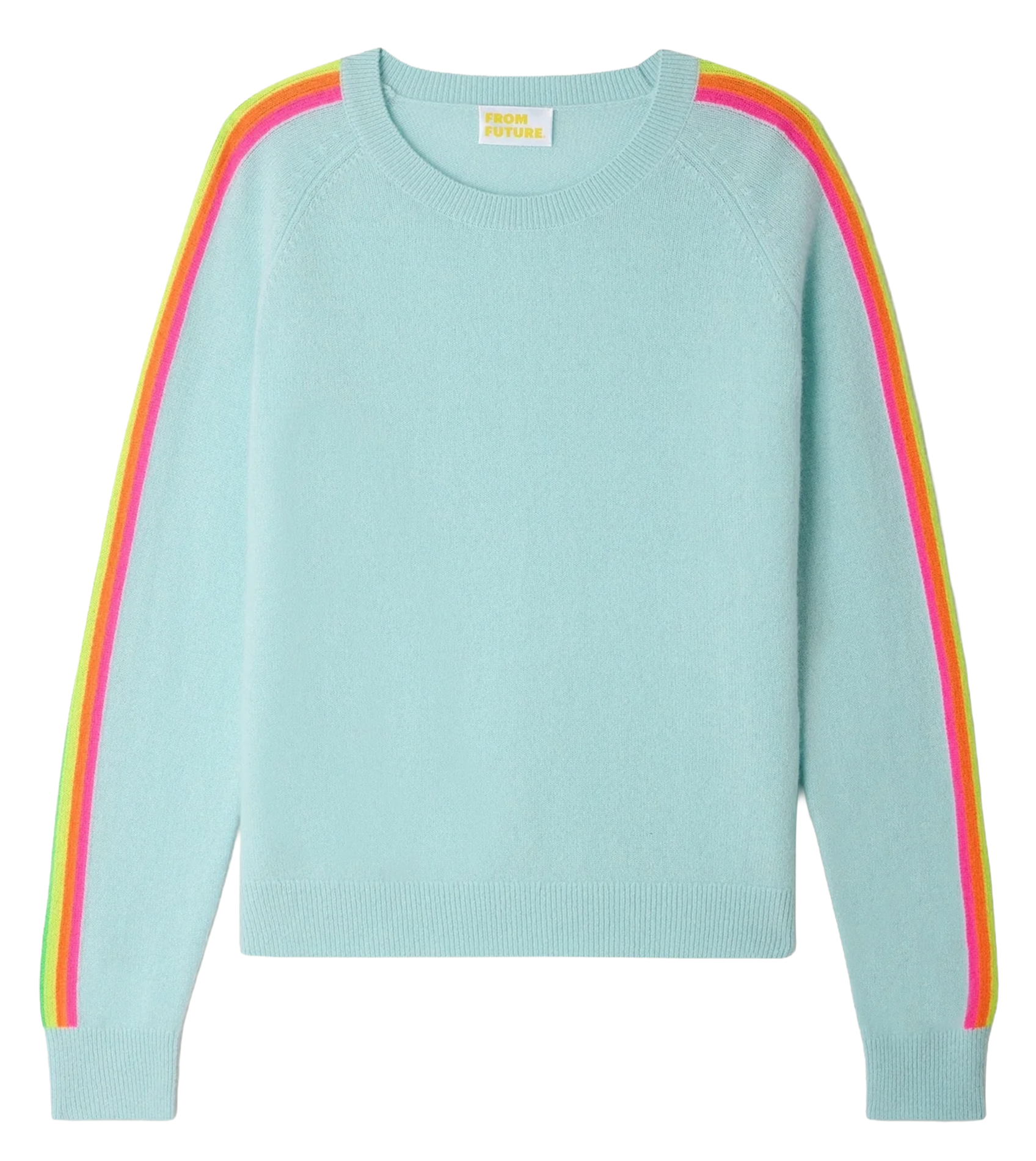 Pull court à manches imprimées en cachemire FROM FUTURE Bleu