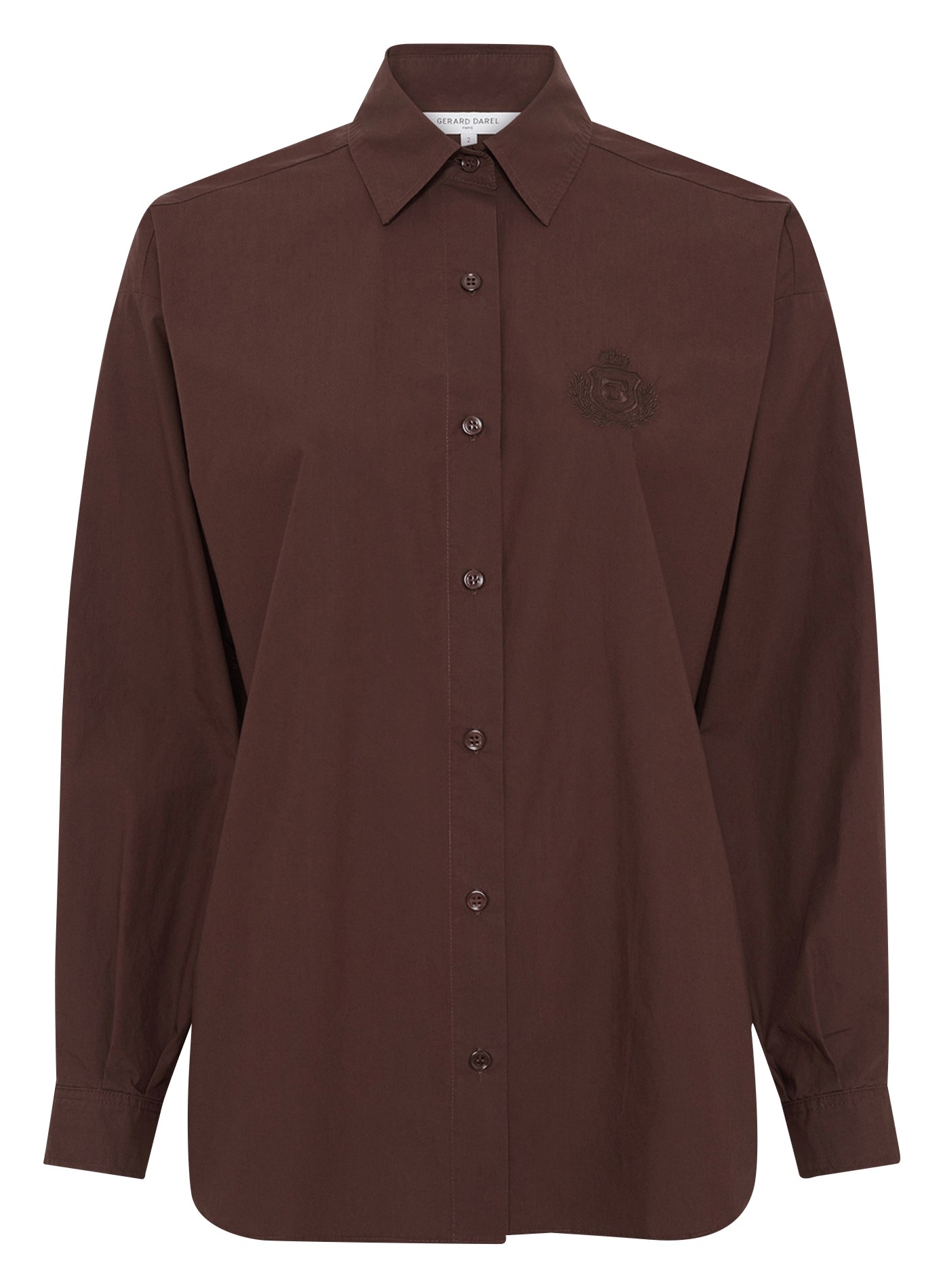 Chemise col classique en coton GERARD DAREL Marron