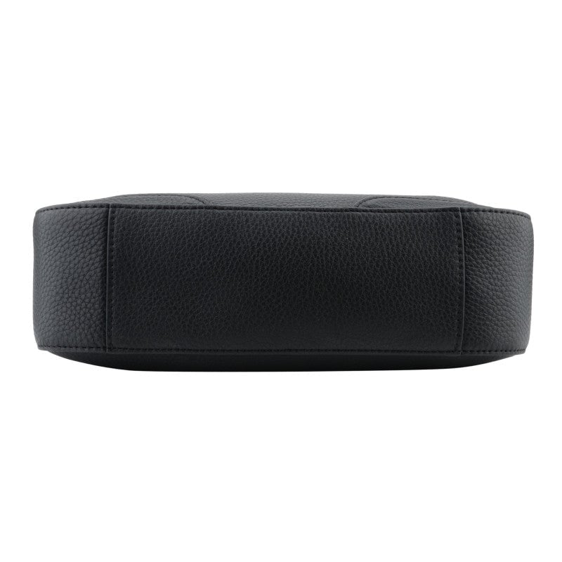 Crossbody bag in cowhide leather POURCHET Black