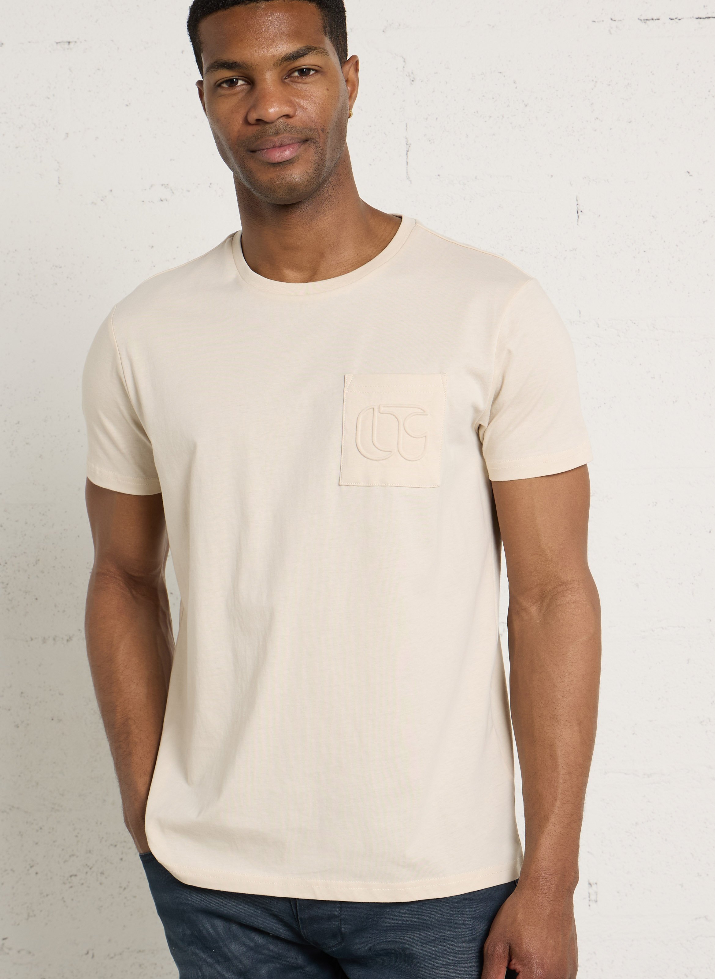 Tee-shirt col rond droit uni LE TEMPS DES CERISES