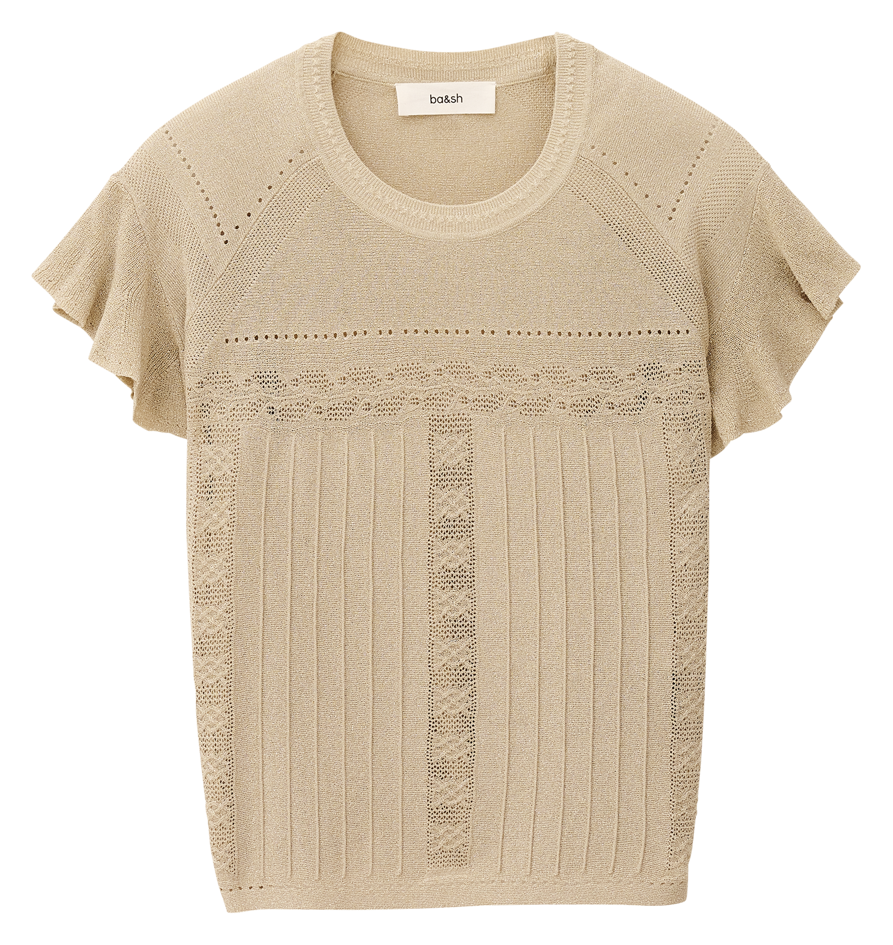 Gebreide trui met mouliné-effect BA&SH Goudkleurig