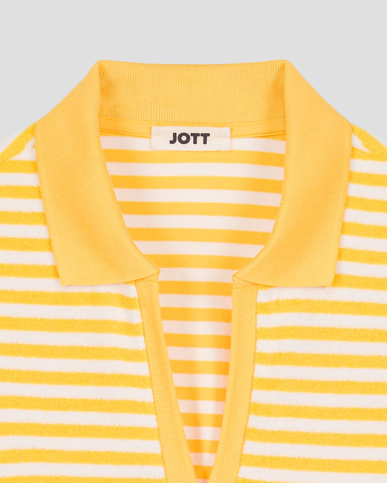Crop-top éponge bay stripe JOTT Jaune