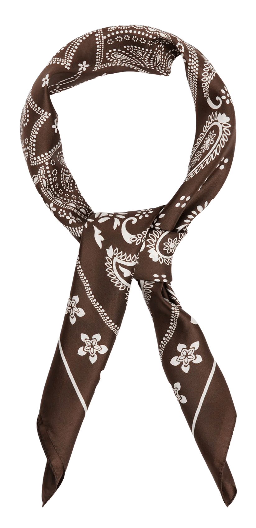 Foulard van zijde met print SANDRO Bruin