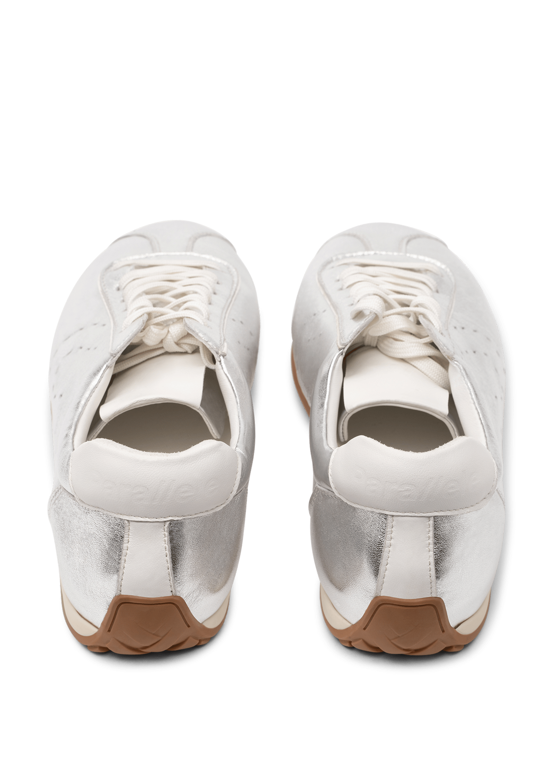 Sneakers en cuir nappa argent PARALLELE PARIS Argent