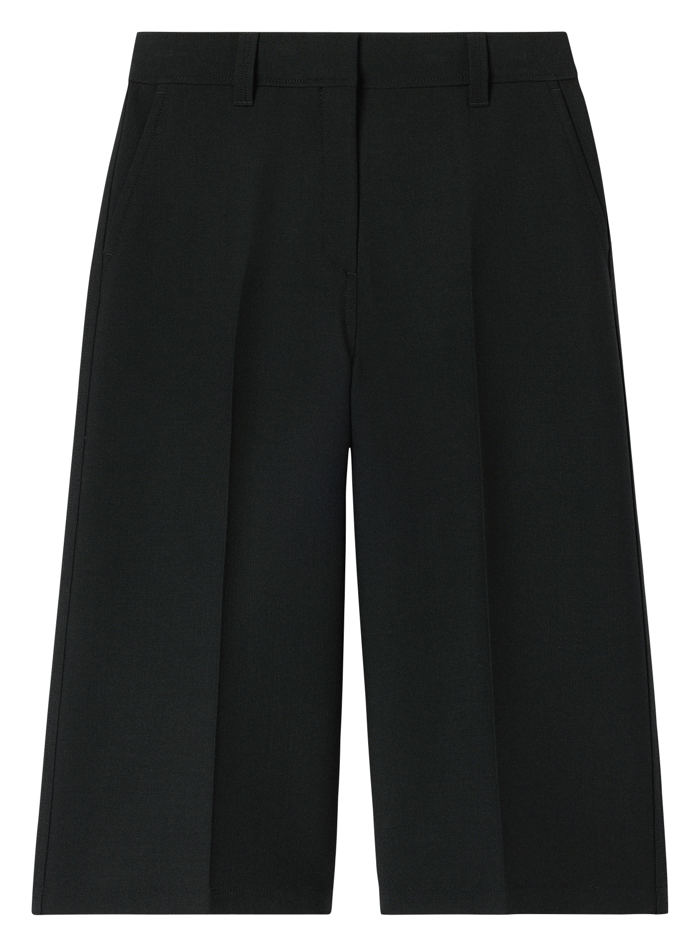 Bermuda large taille haute uni FILIPPA K Noir