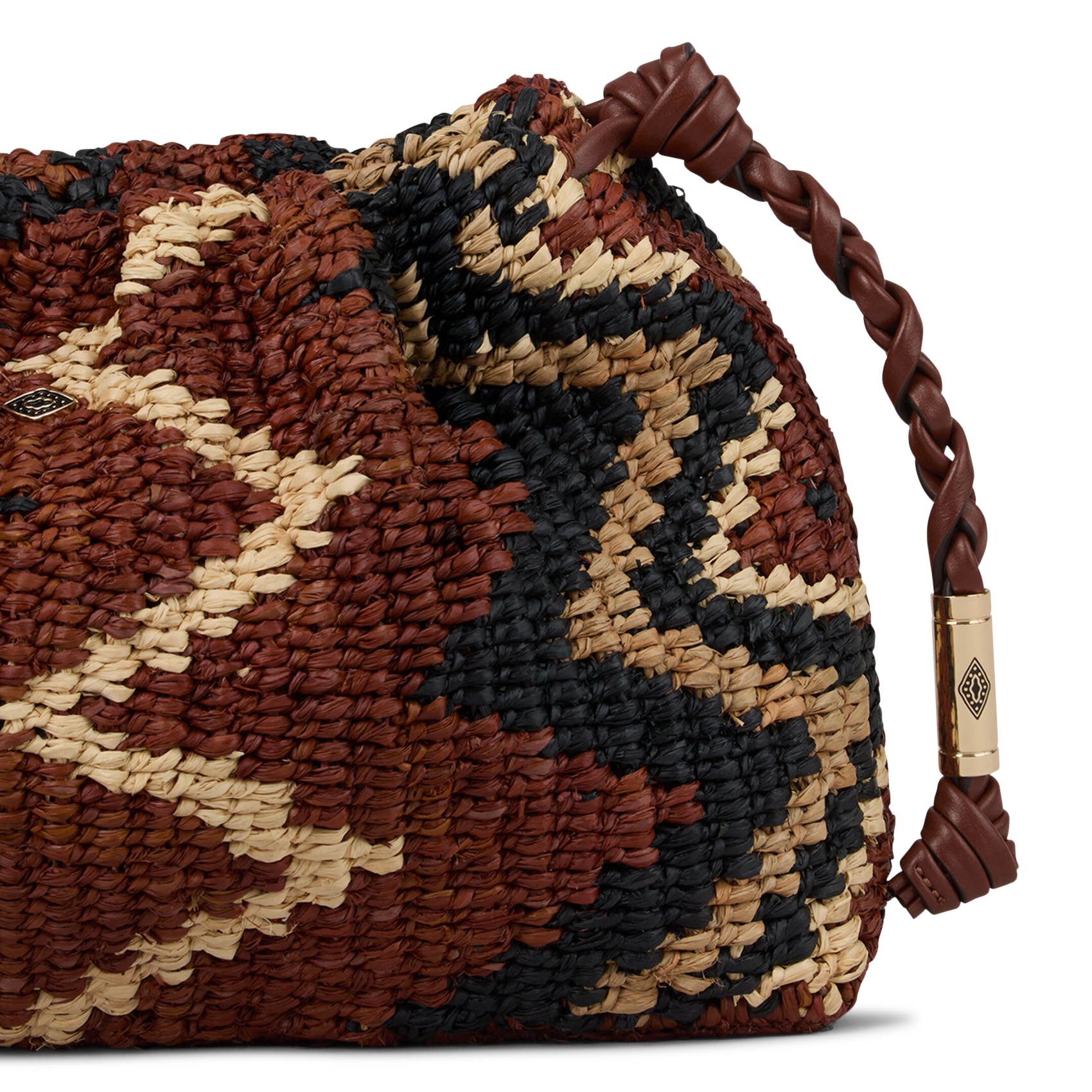 Raffia clutch bag BA&SH Multicolored