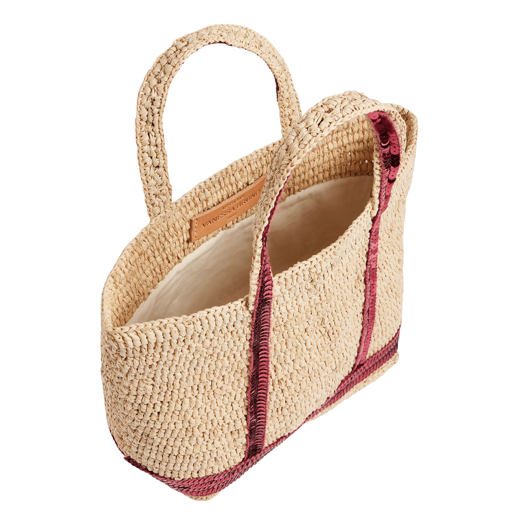 Bast-Shopper mit Schulterriemen VANESSA BRUNO Rosa