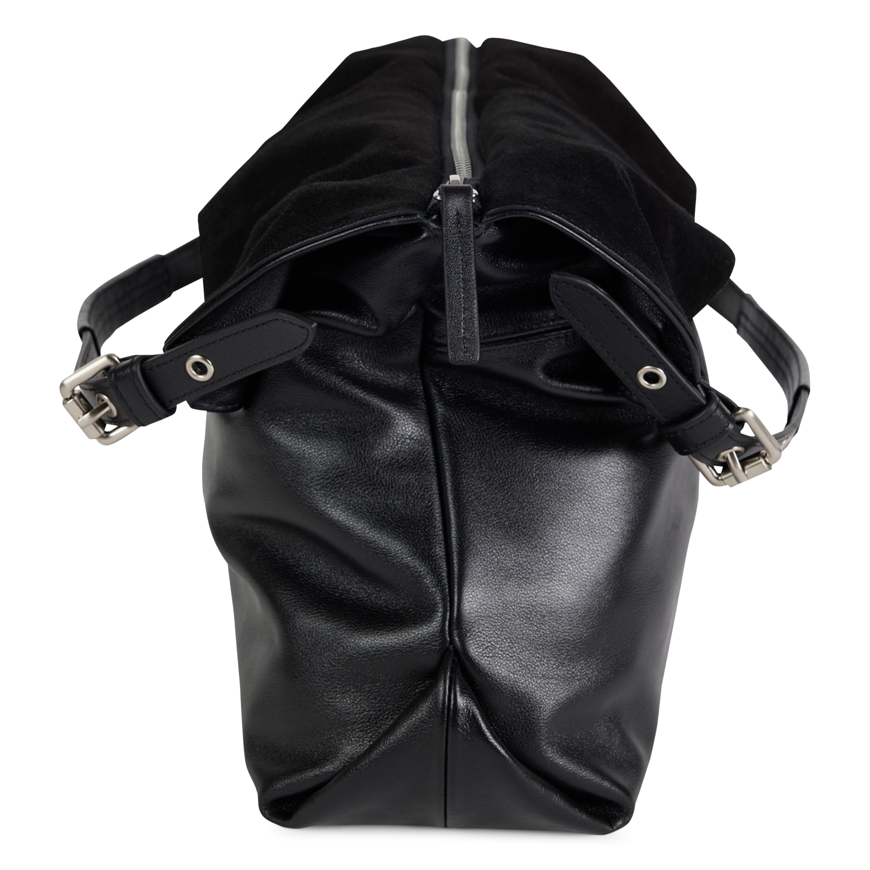 Schultertasche aus Leder NAT & NIN Schwarz