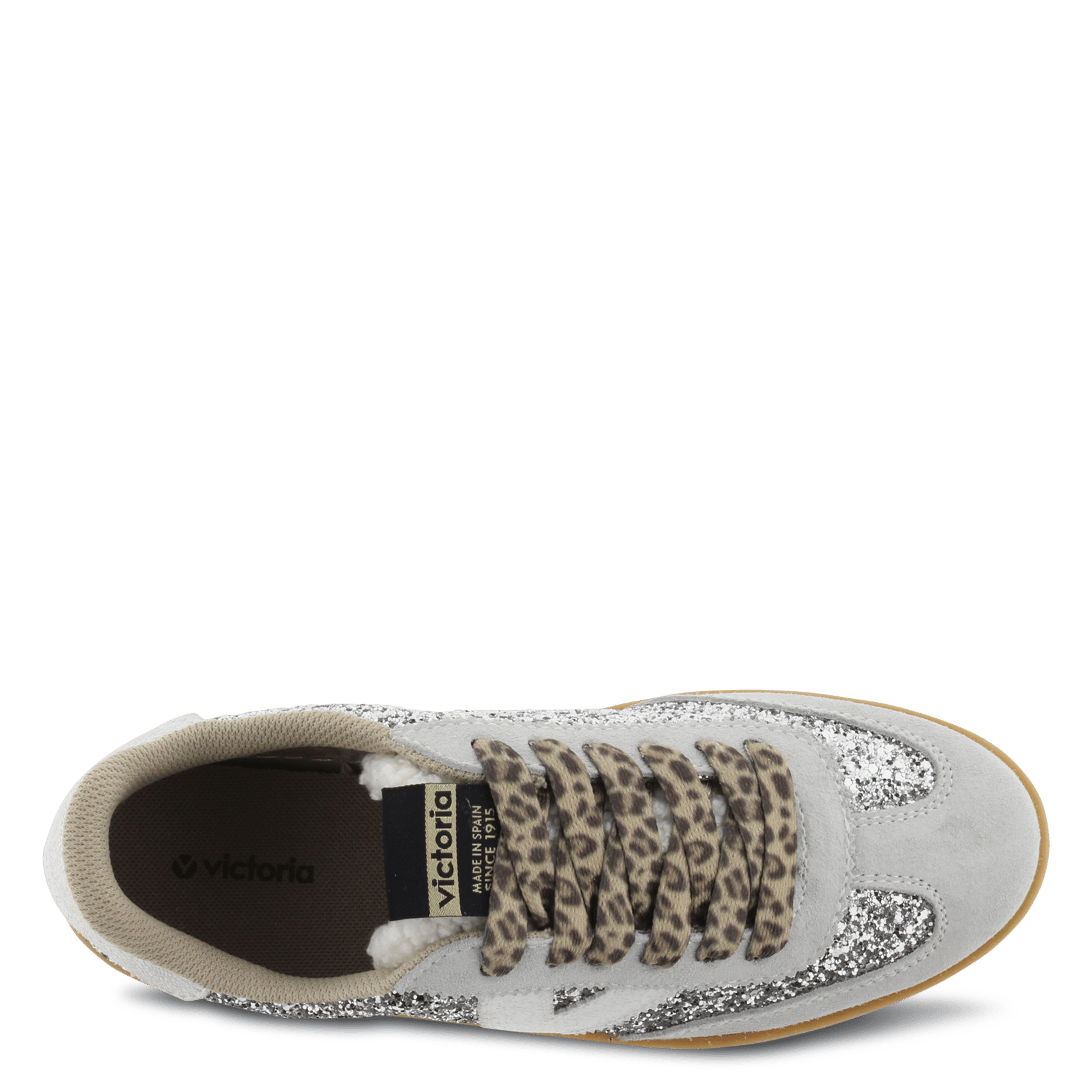 Flache Sneaker mit Strass VICTORIA Silber