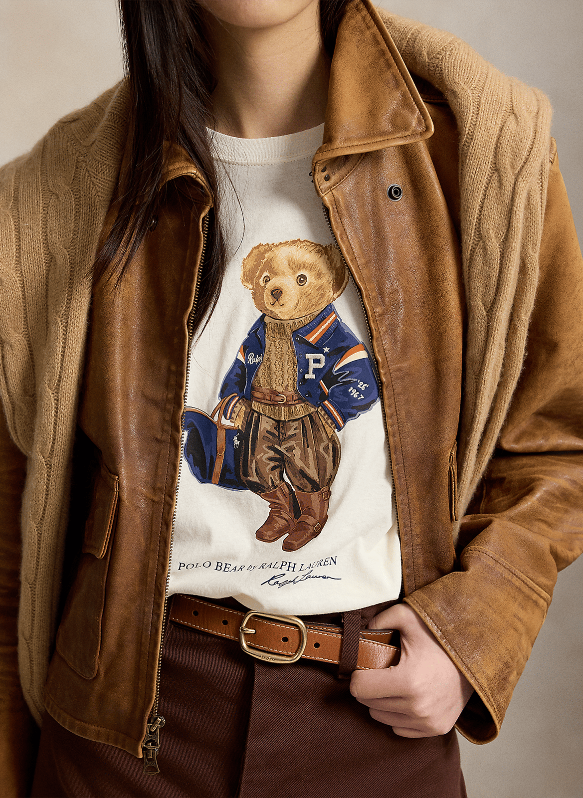 Straight-cut printed cotton T-shirt with round neck POLO RALPH LAUREN White