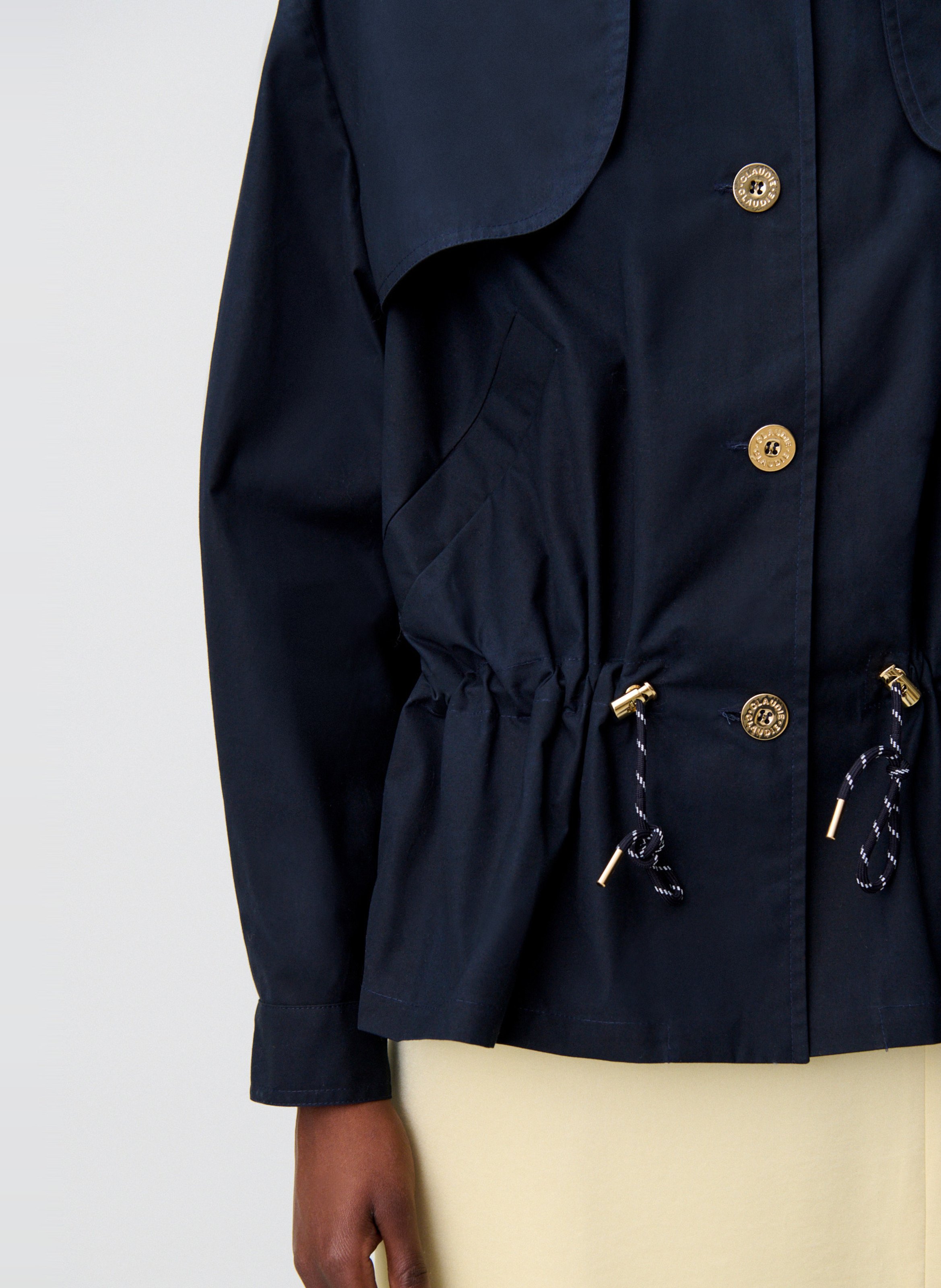 Veste ajustable boutonnée unie CLAUDIE PIERLOT Bleu