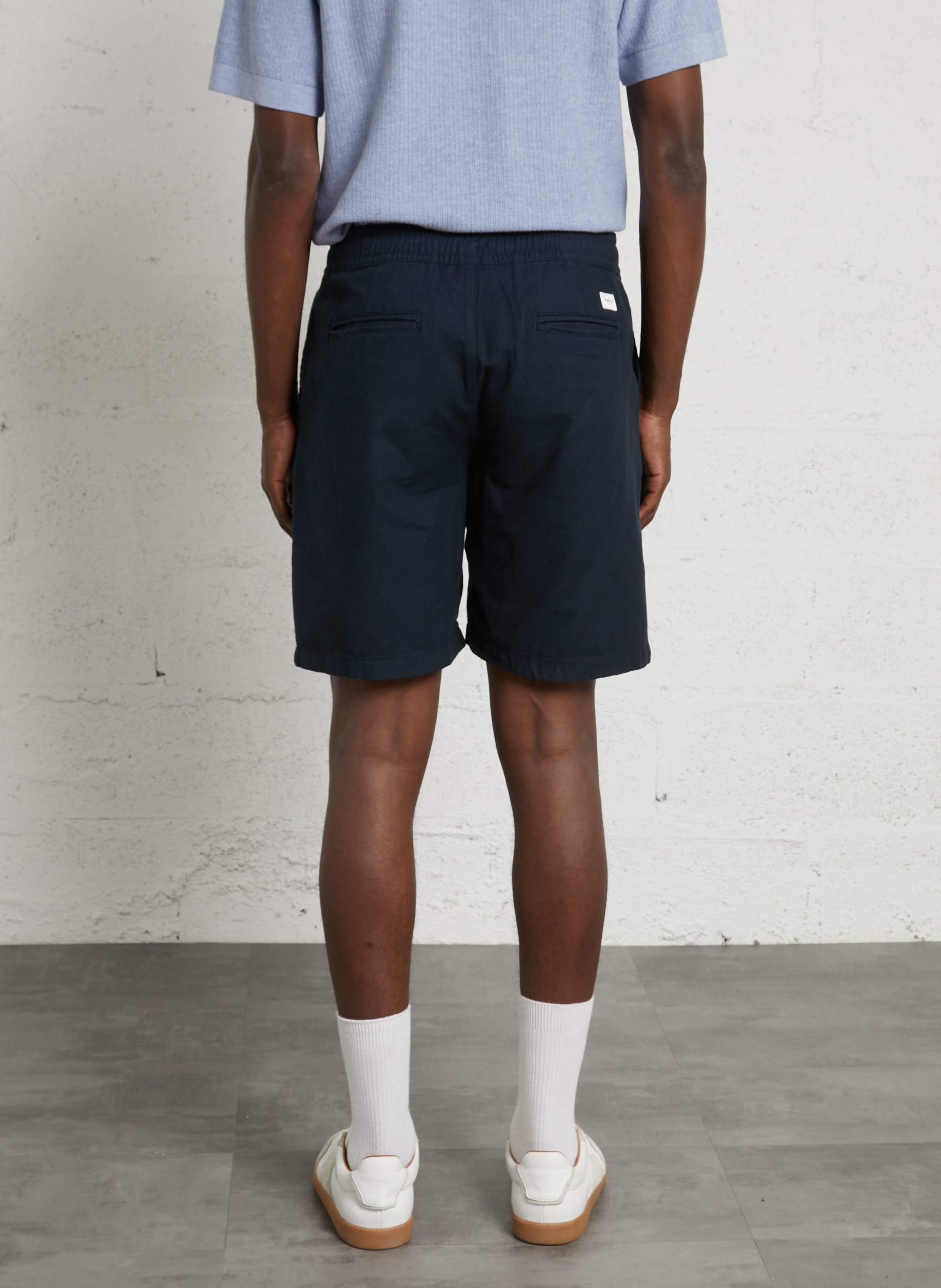 Short droit en coton et lin PEPE JEANS Bleu