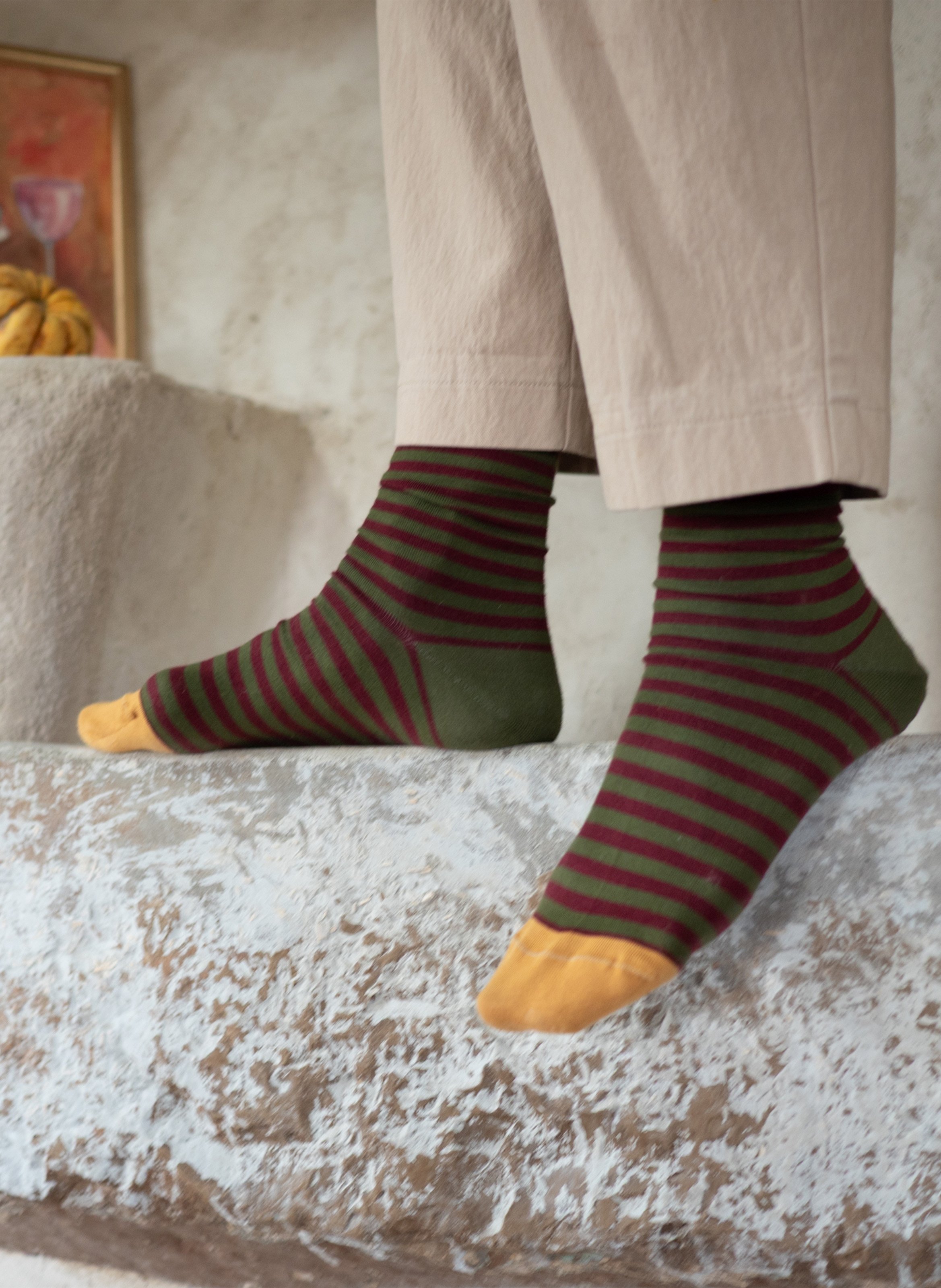 Gestreepte sokken - katoenblend BONNE MAISON Veelkleurig