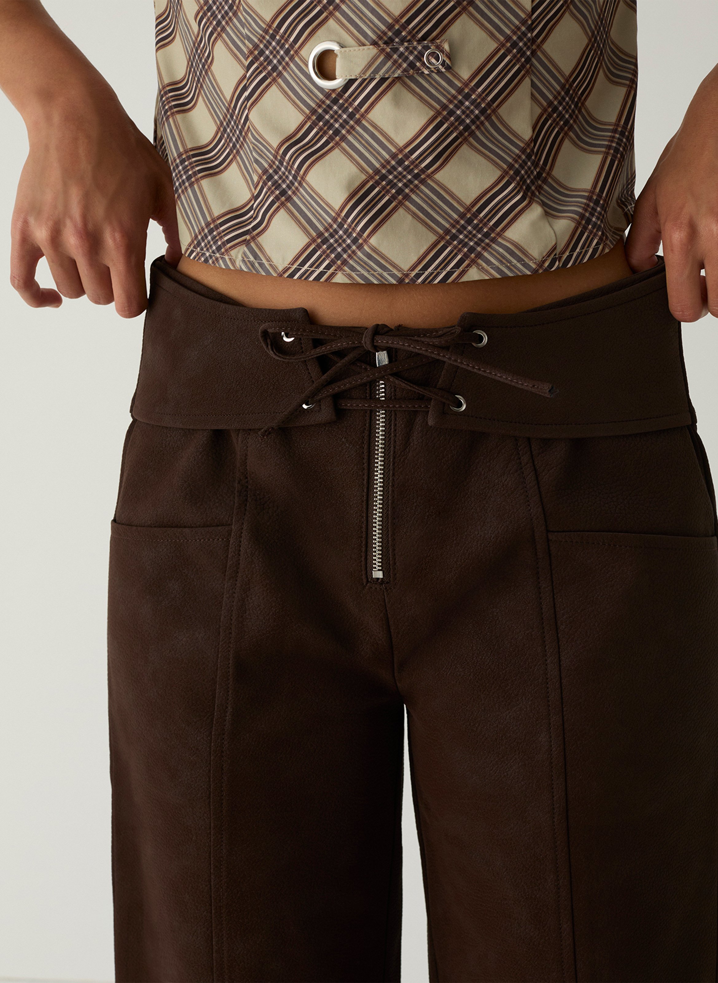 Straight-leg pants LAAGAM Brown