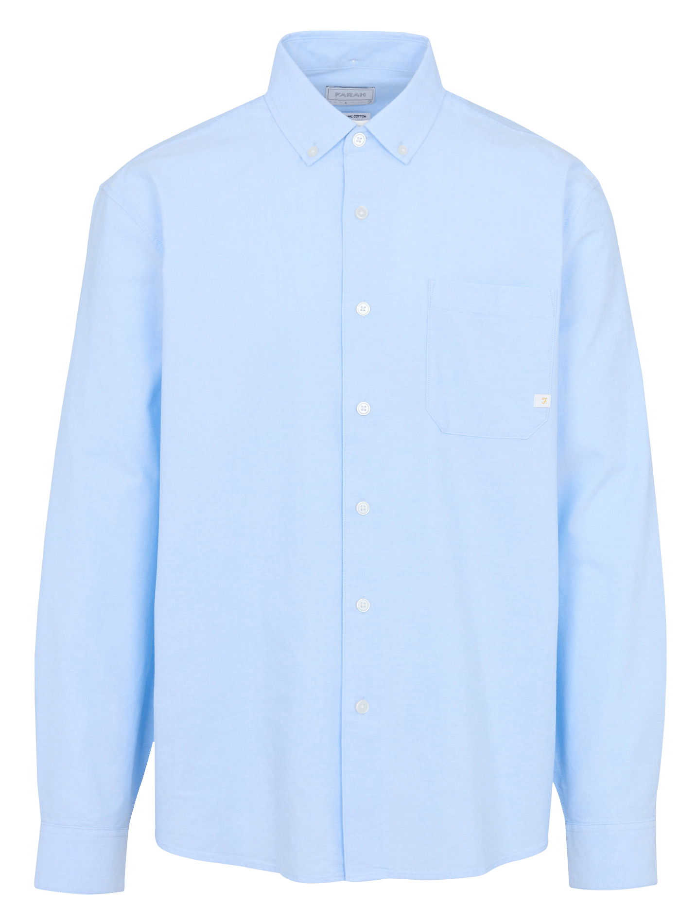 Langarmhemd aus Bio-Baumwolle FARAH Blau