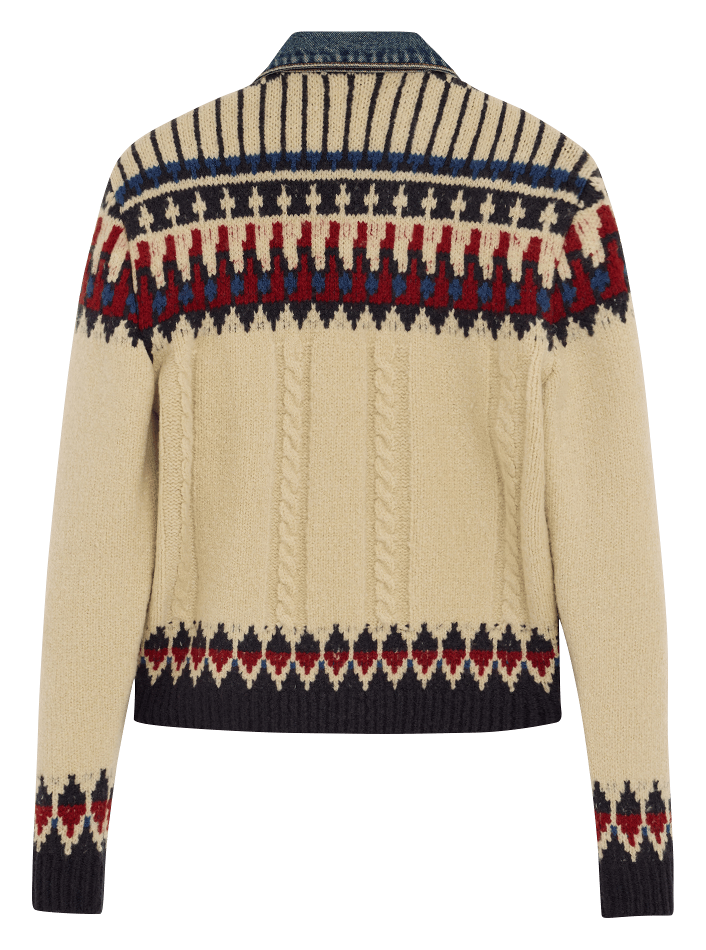 Spijkerjas met contrasterende gebreide mouwen DESIGUAL Blauw
