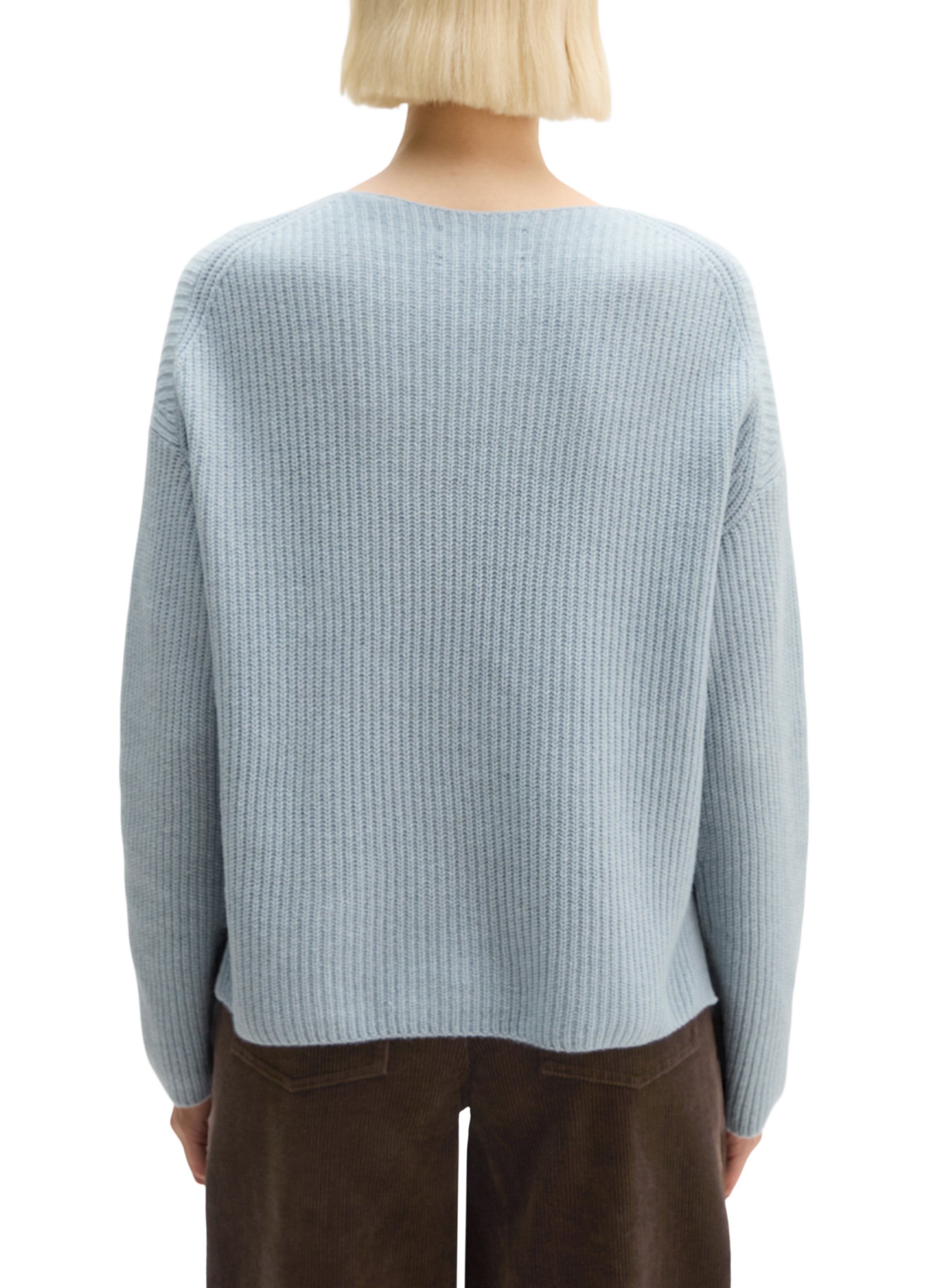 Straight wool-blend sweater | Blue MARC O'POLO Women
