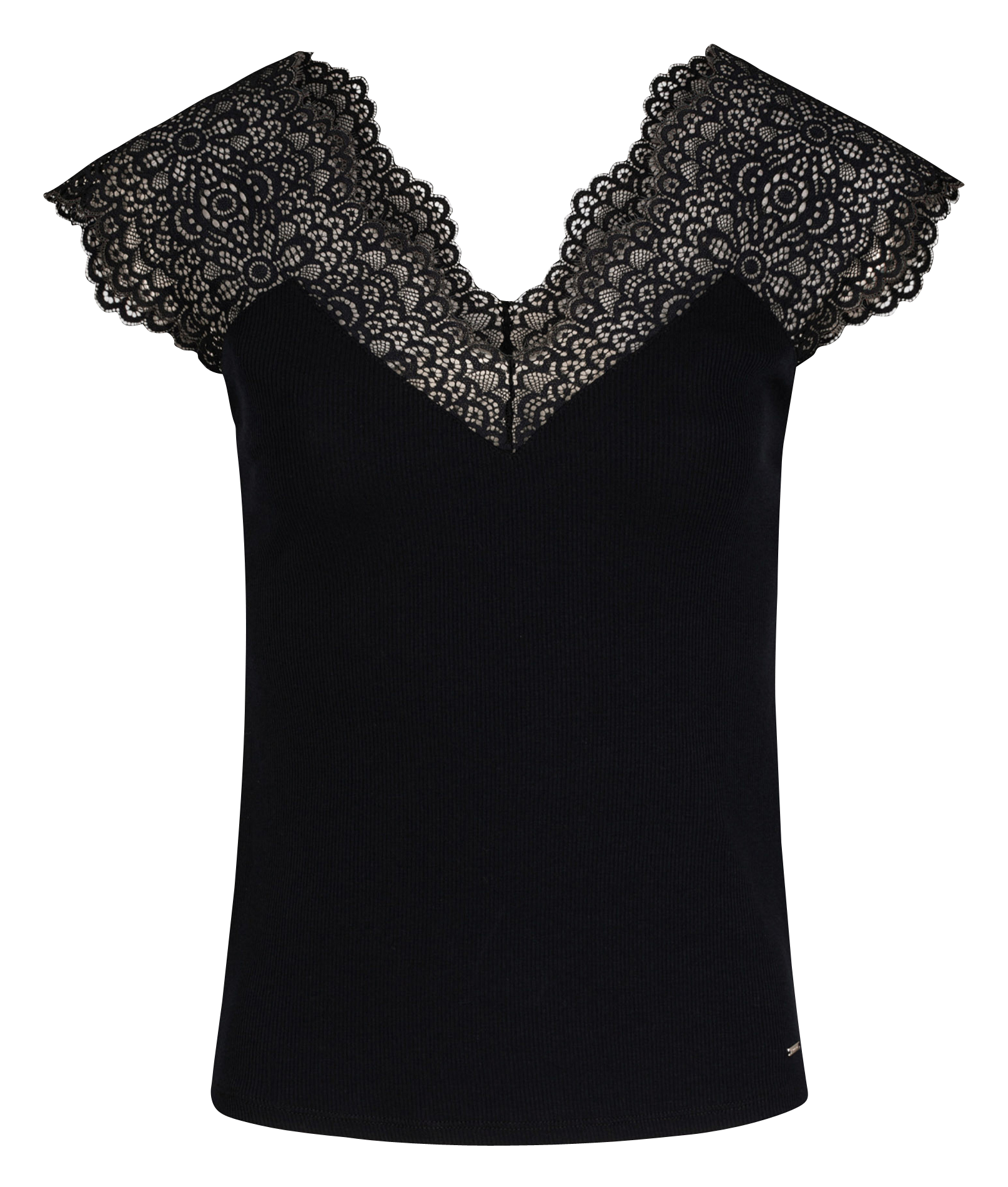 Ärmelloses Top mit Einsätzen MORGAN Blau