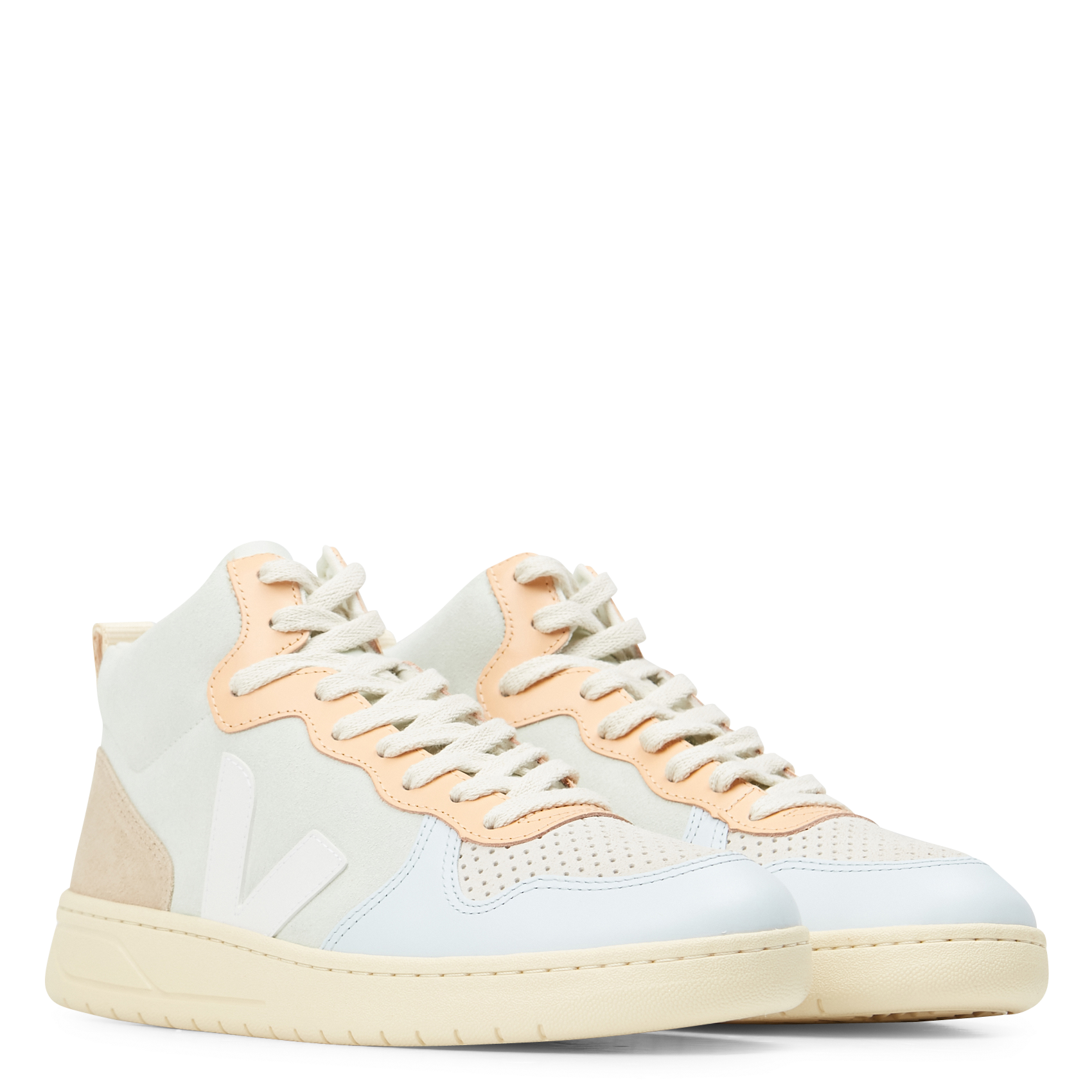 Hoge, Suède Sneakers Jade White Multico Veja - Dames | Place des Tendances
