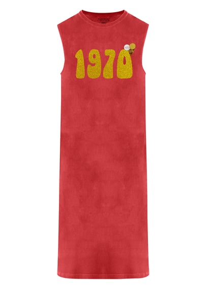 Langes Baumwollkleid Mit Siebdruck Blood Newtone - Damen - DD1970-BLOOD ...