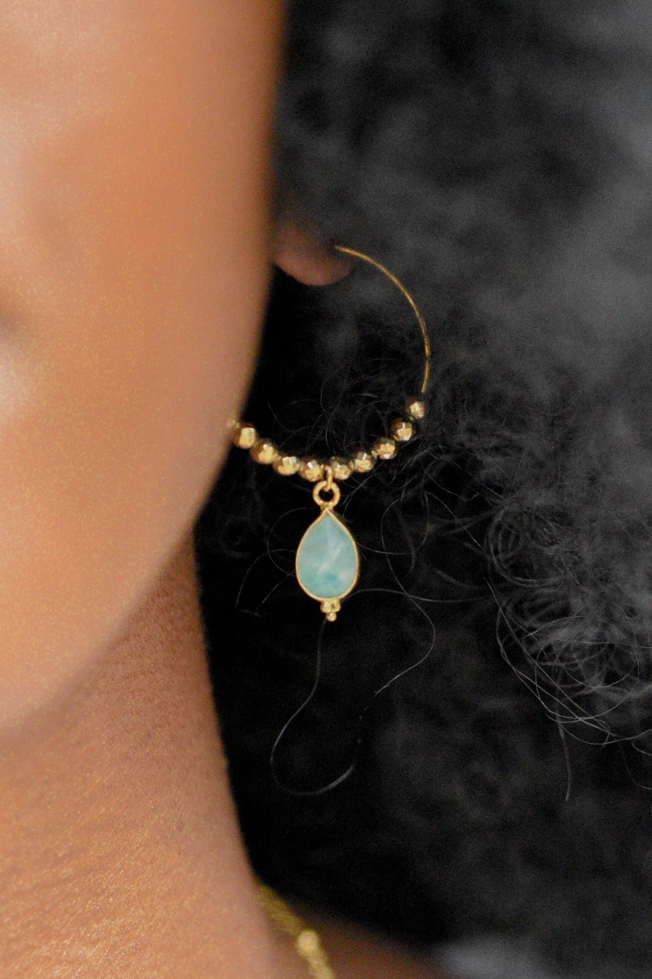 Boucles d'oreilles amazonite Vert